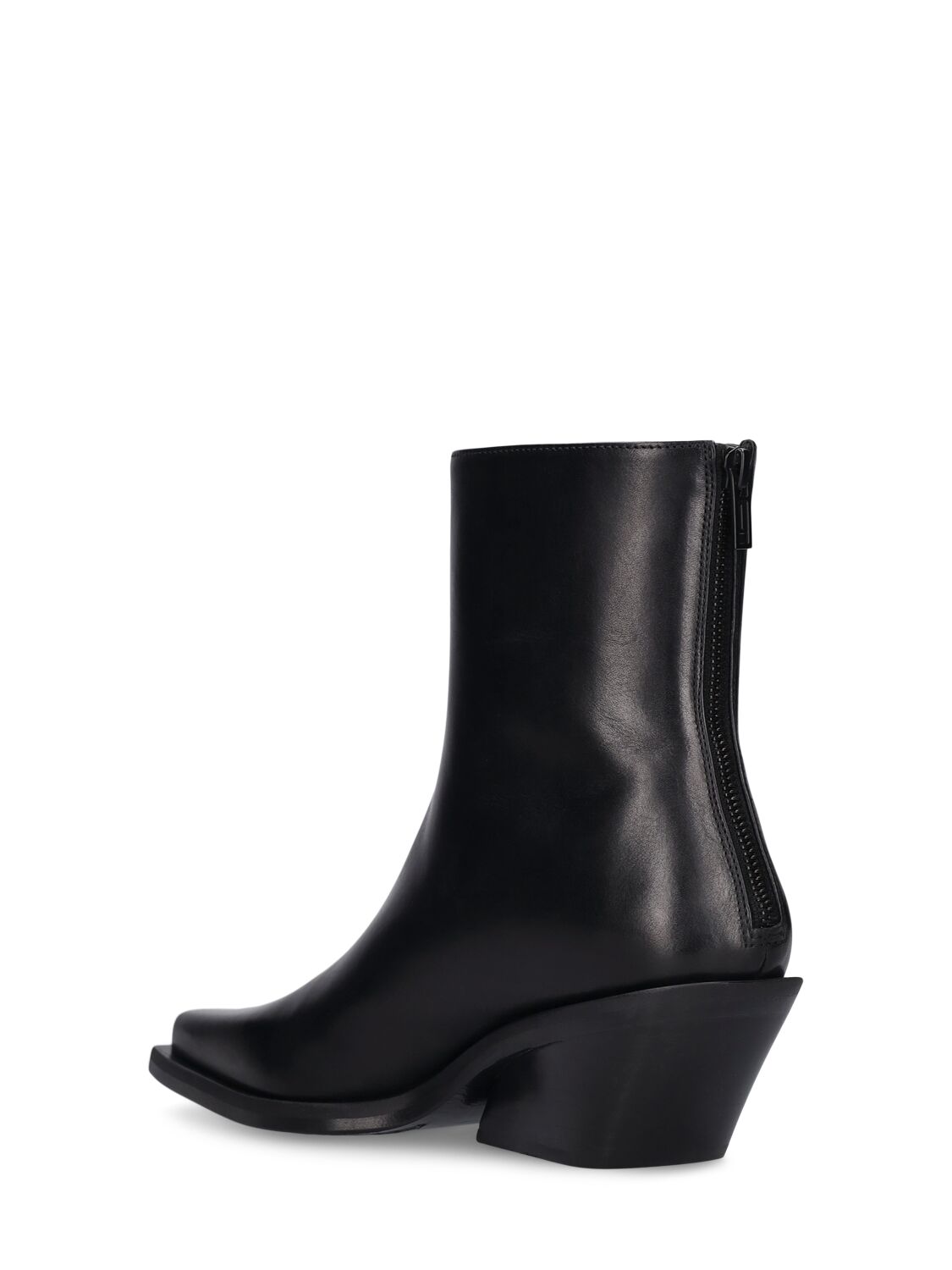 Shop Ann Demeulemeester 55mm Rumi Leather Cowboy Ankle Boots In Black