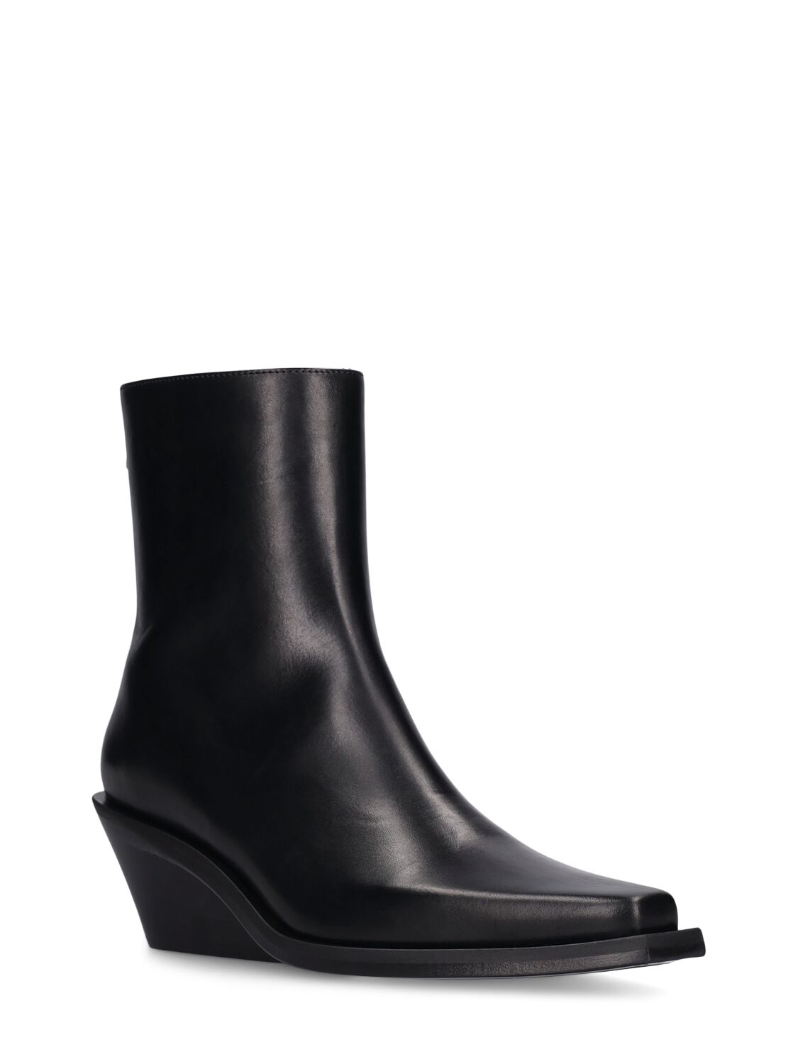 Shop Ann Demeulemeester 55mm Rumi Leather Cowboy Ankle Boots In Black
