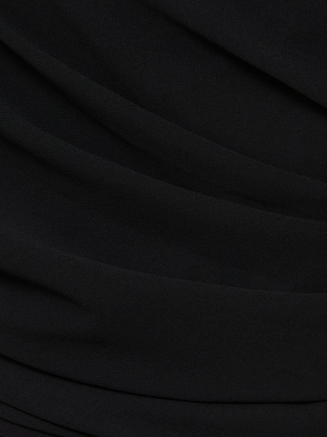 Shop Jacquemus La Robe Castagna Draped Satin Dress In Black