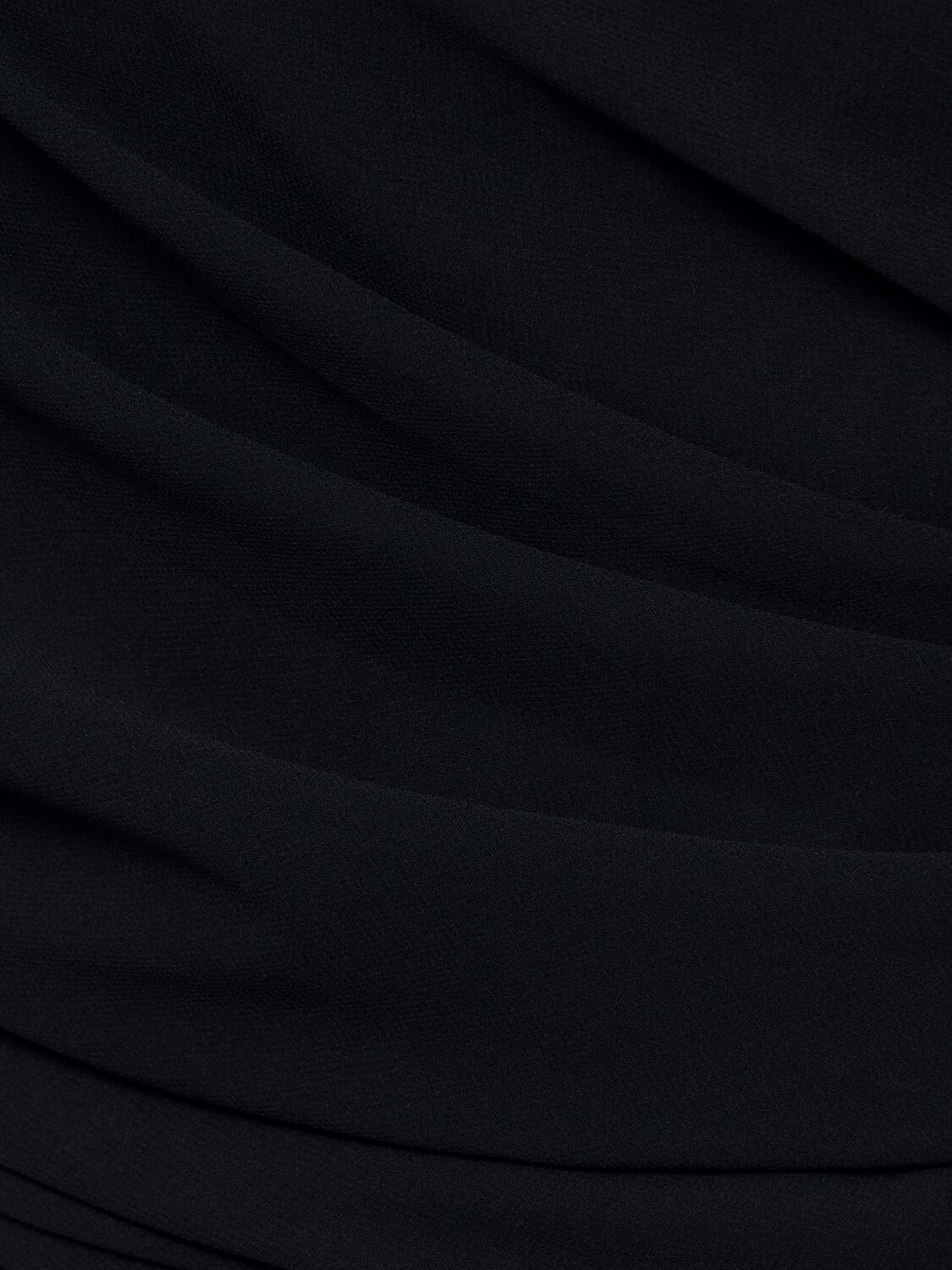 Jacquemus Castagna Gathered Draped Crepe Mini Dress In Black
