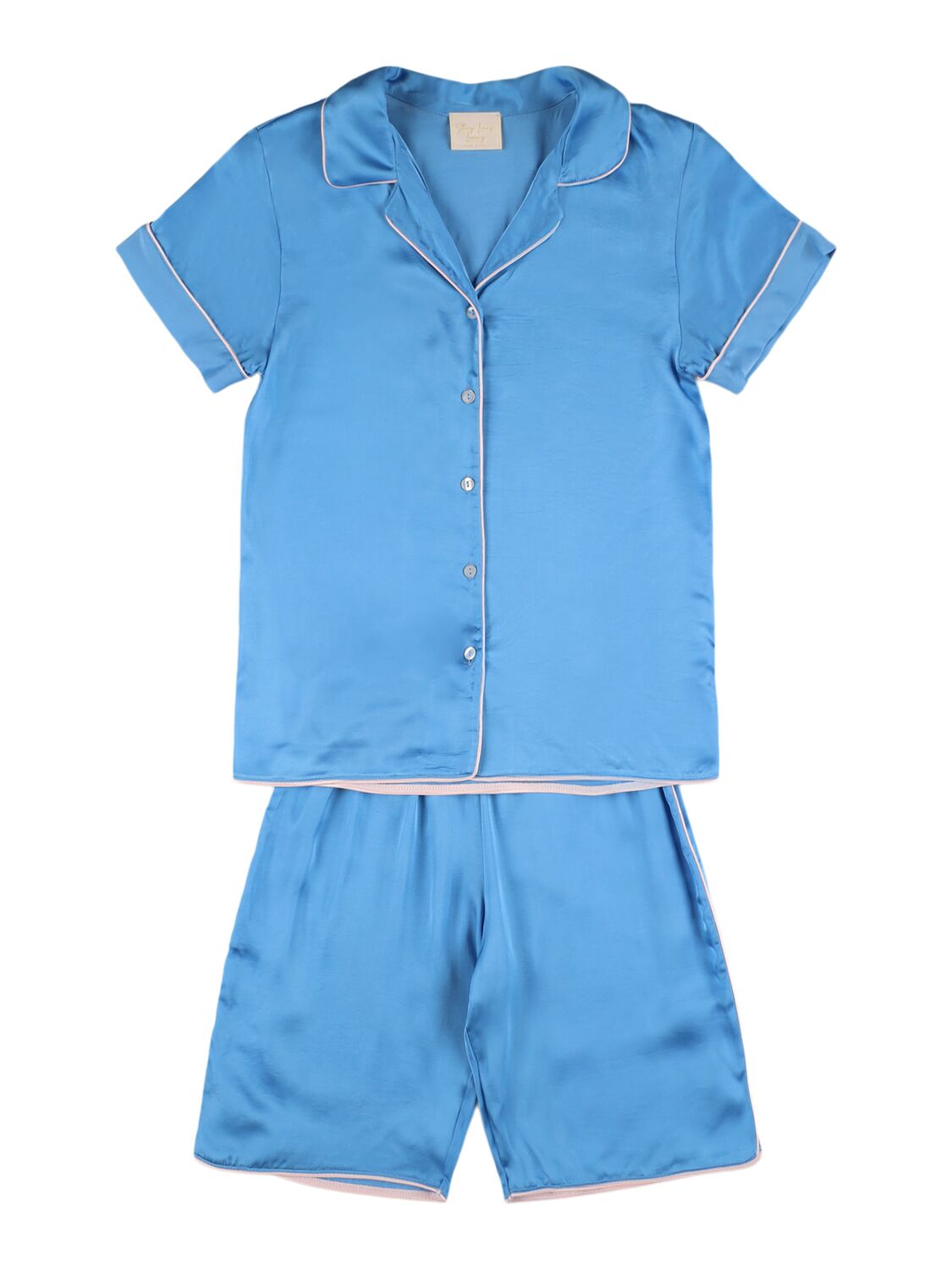Image of Viscose Blend Short-sleeved Pajama Set