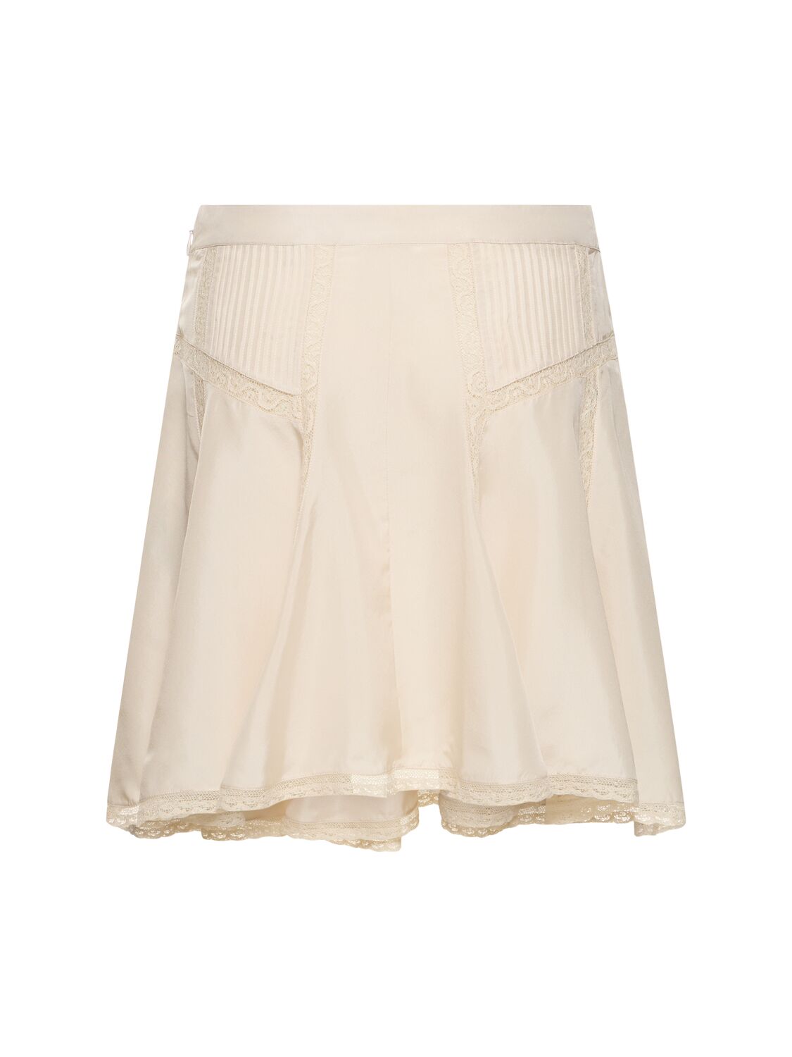Shop Isabel Marant Zia Silk Mini Skirt In White