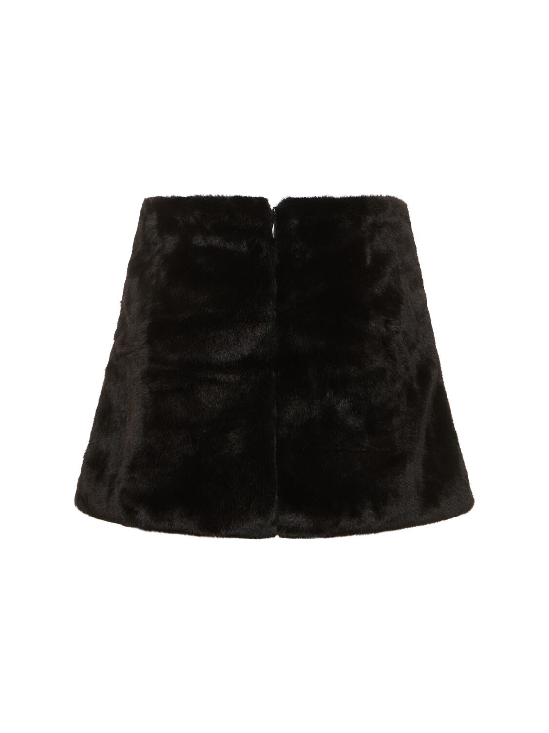 Shop Weworewhat Faux Fur Mini Skirt In Black