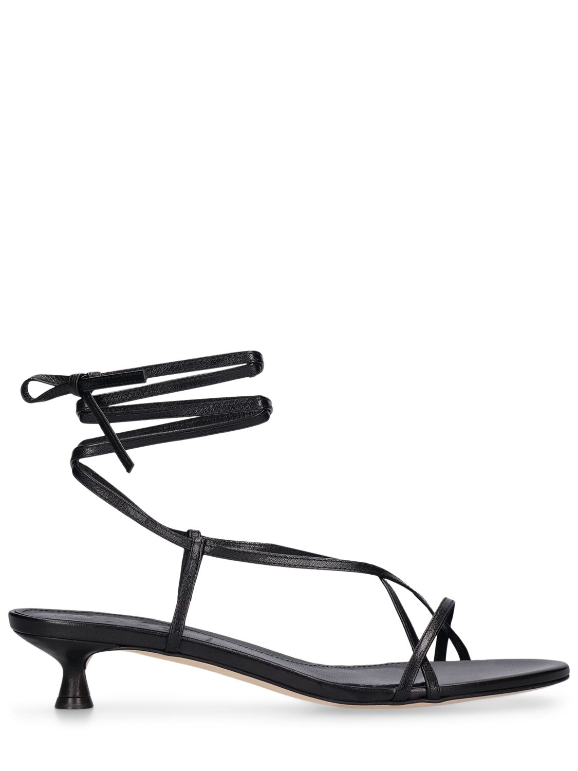 Image of 35mm Paige Nappa Leather Lace-up Sandals
