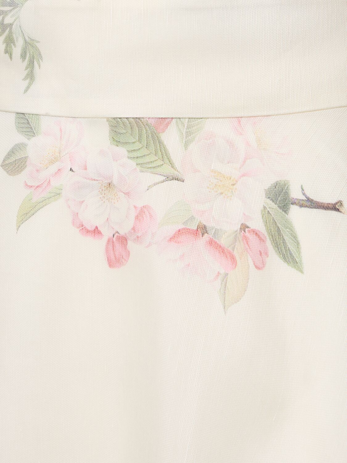 Shop Zimmermann Natura Flowers Printed Maxi Skirt In White,multi