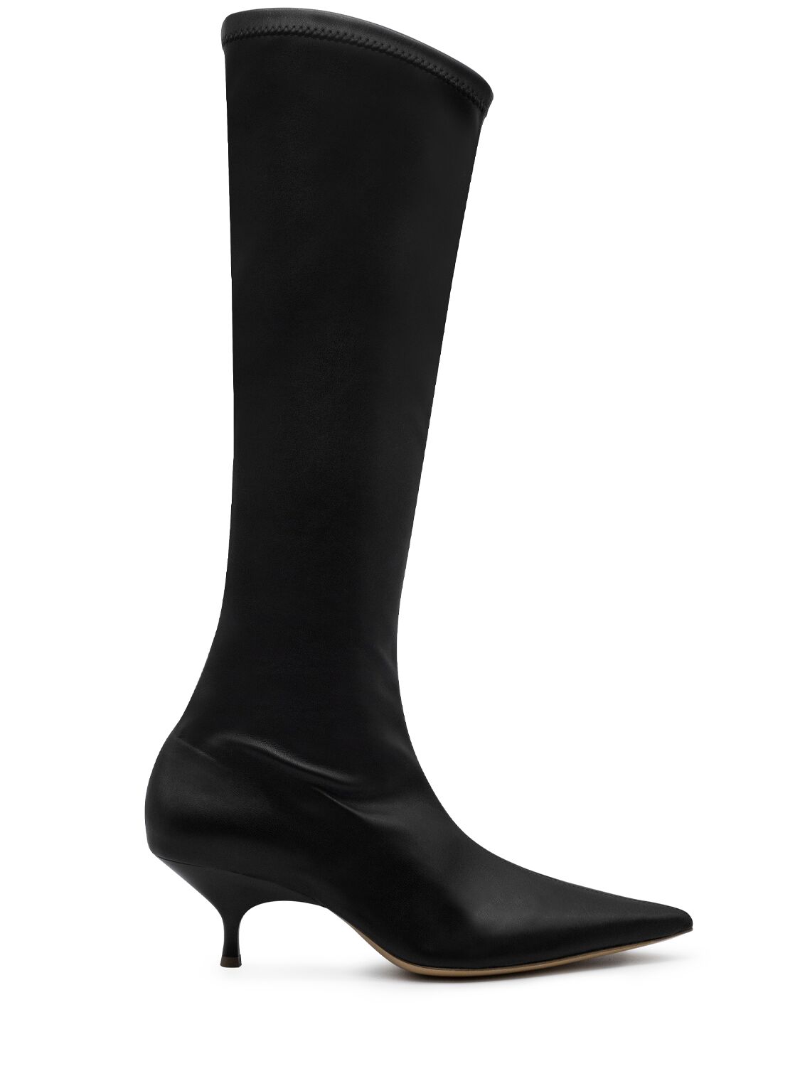 Shop Gia Borghini 50mm Hera Faux Leather Tall Boots In Black