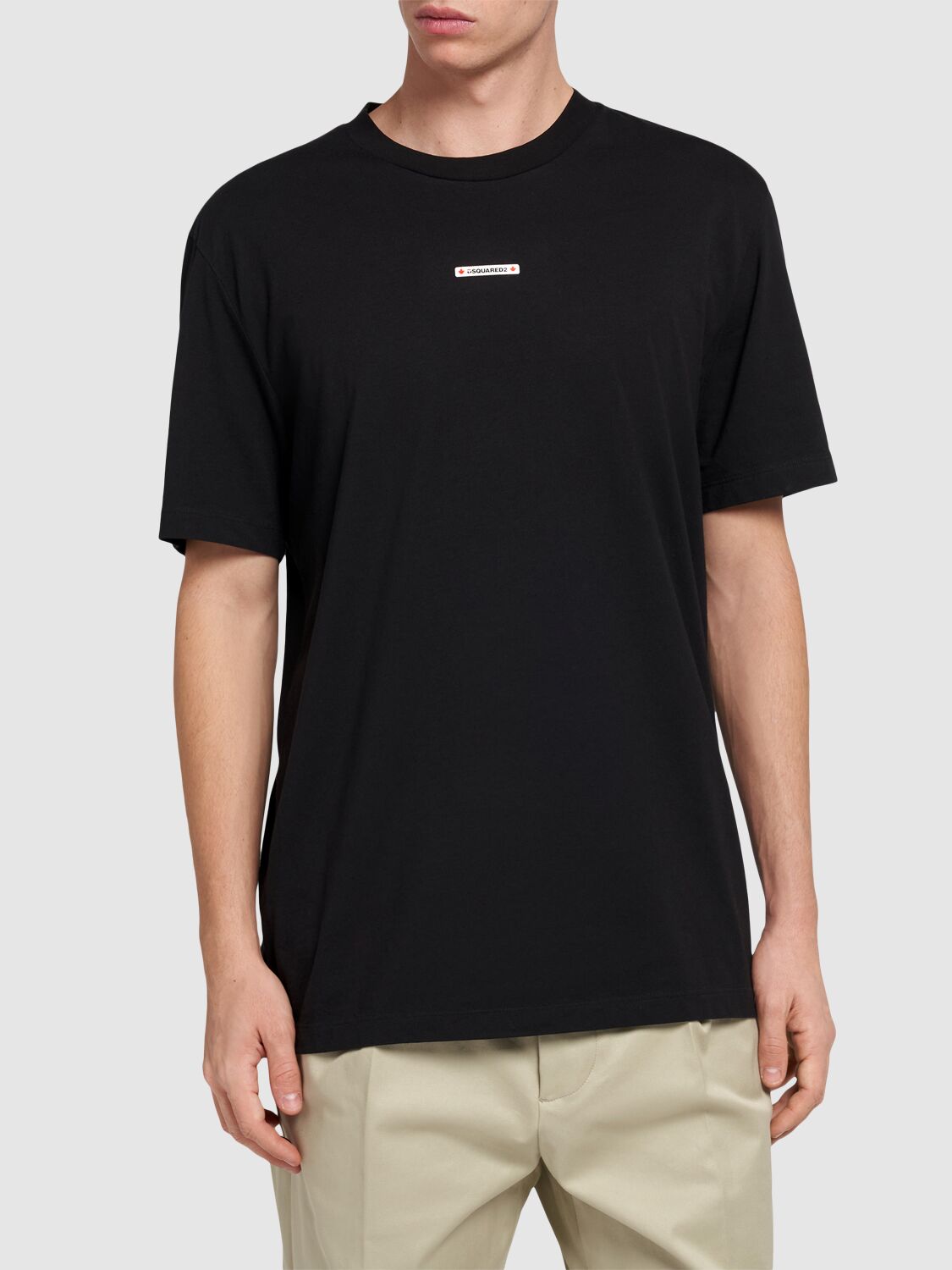 Shop Dsquared2 Regular Fit Micro Logo T-shirt In Black