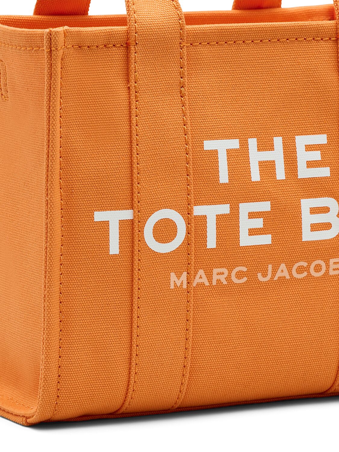 Shop Marc Jacobs The Small Tote Canvas Bag In Tangerine