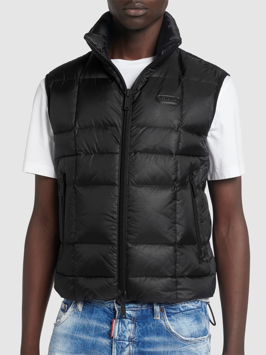 Shop Dsquared2 3d Ripstop Down Vest In Black