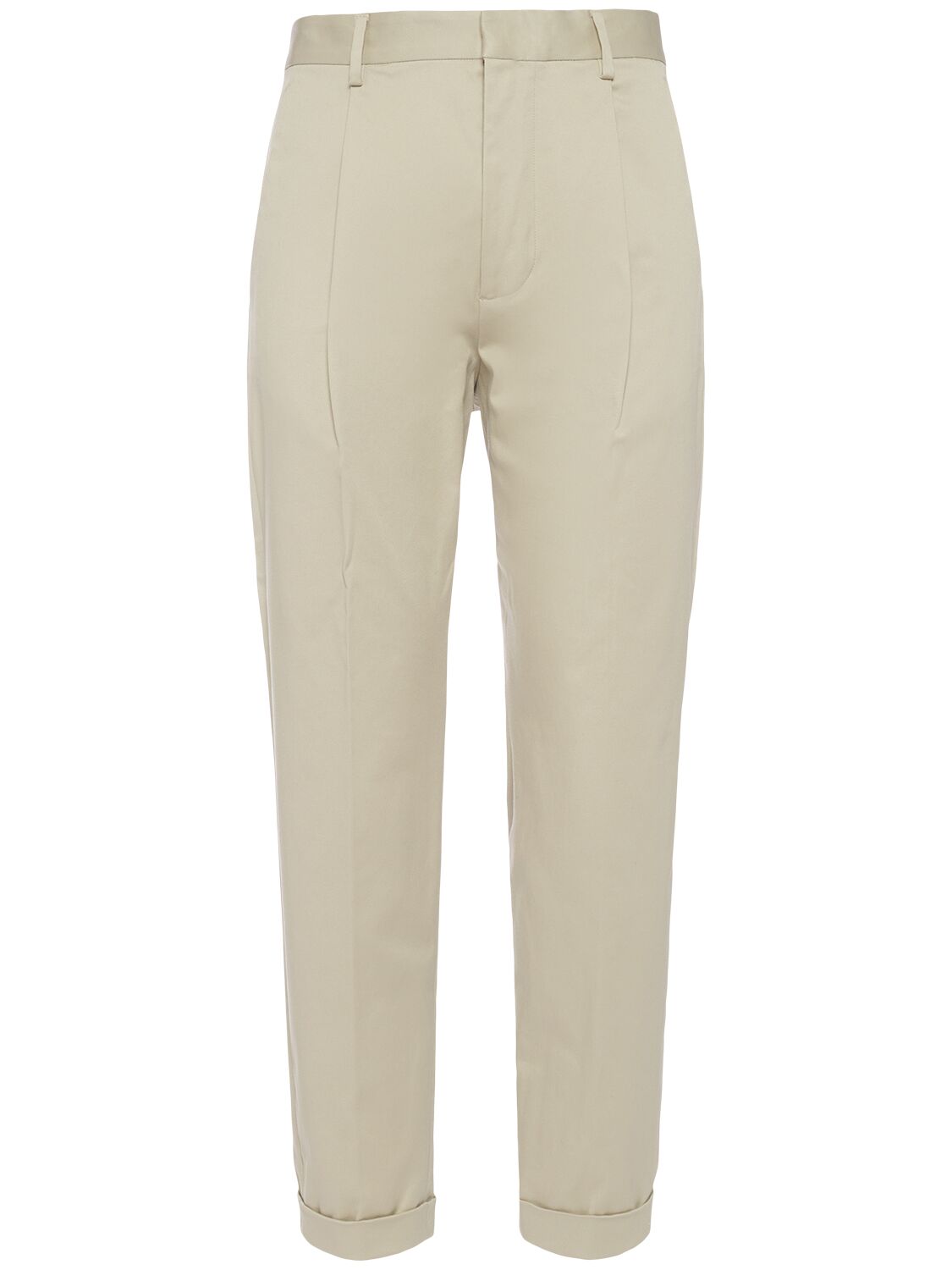 Dsquared2 Cotton One Pleats Pants In Beige