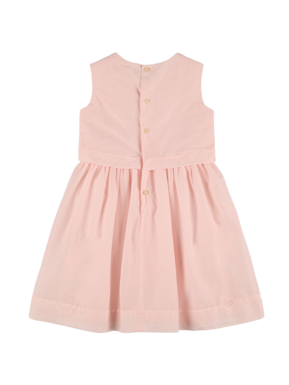 Shop Il Gufo Sleeveless Cotton Poplin Dress In Pink