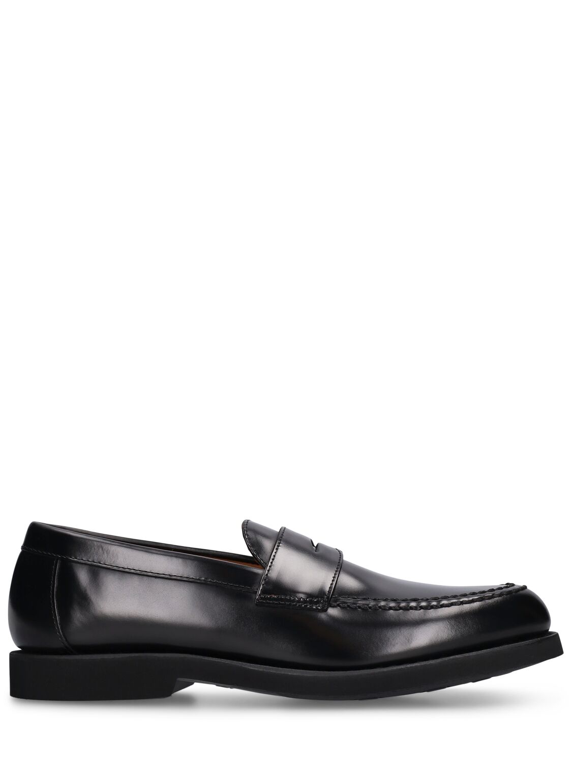 Shop Sebago Ryan Brushed Leather Loafers In Black