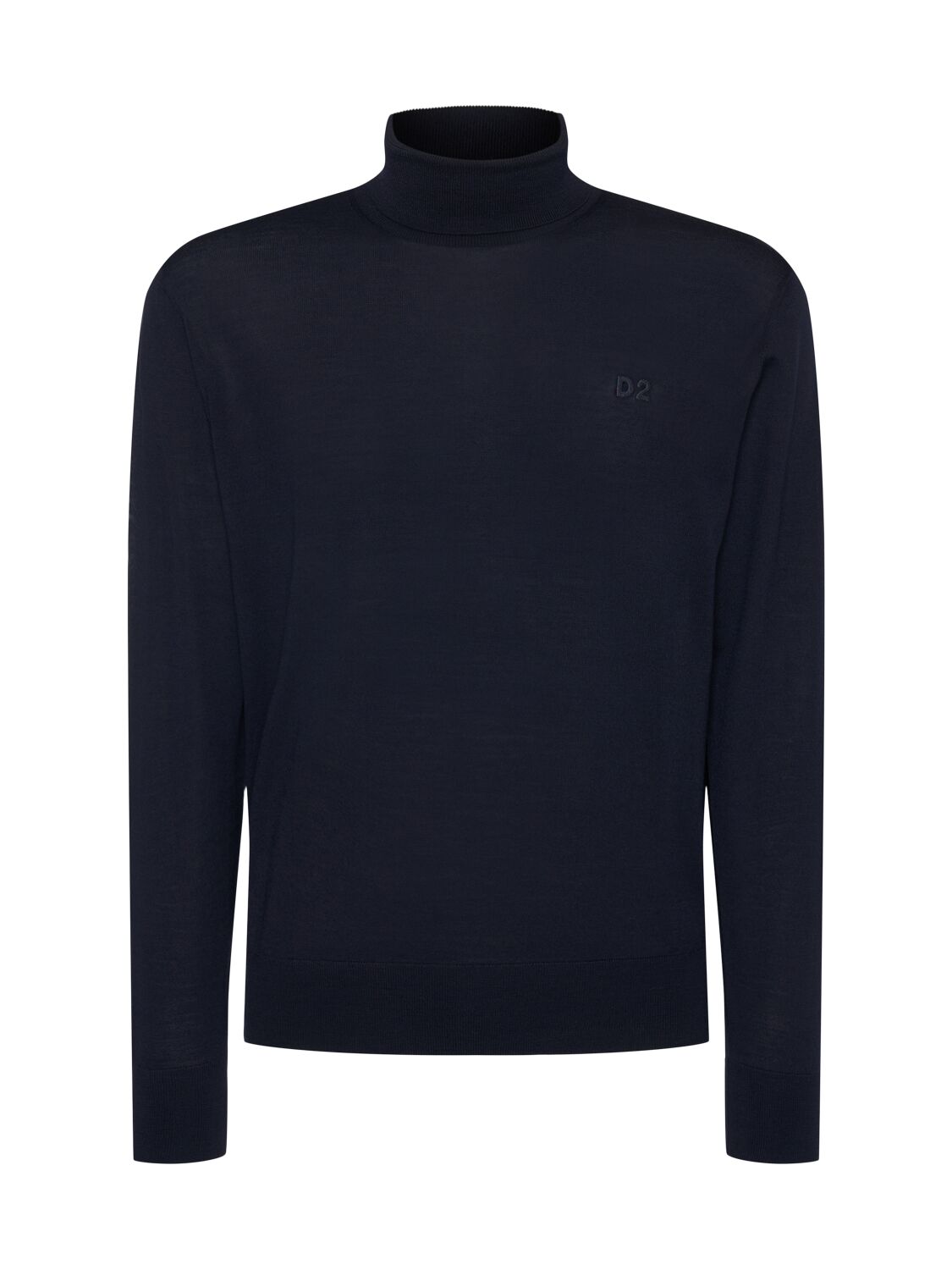 Dsquared2 Knit Wool Turtleneck In Navy