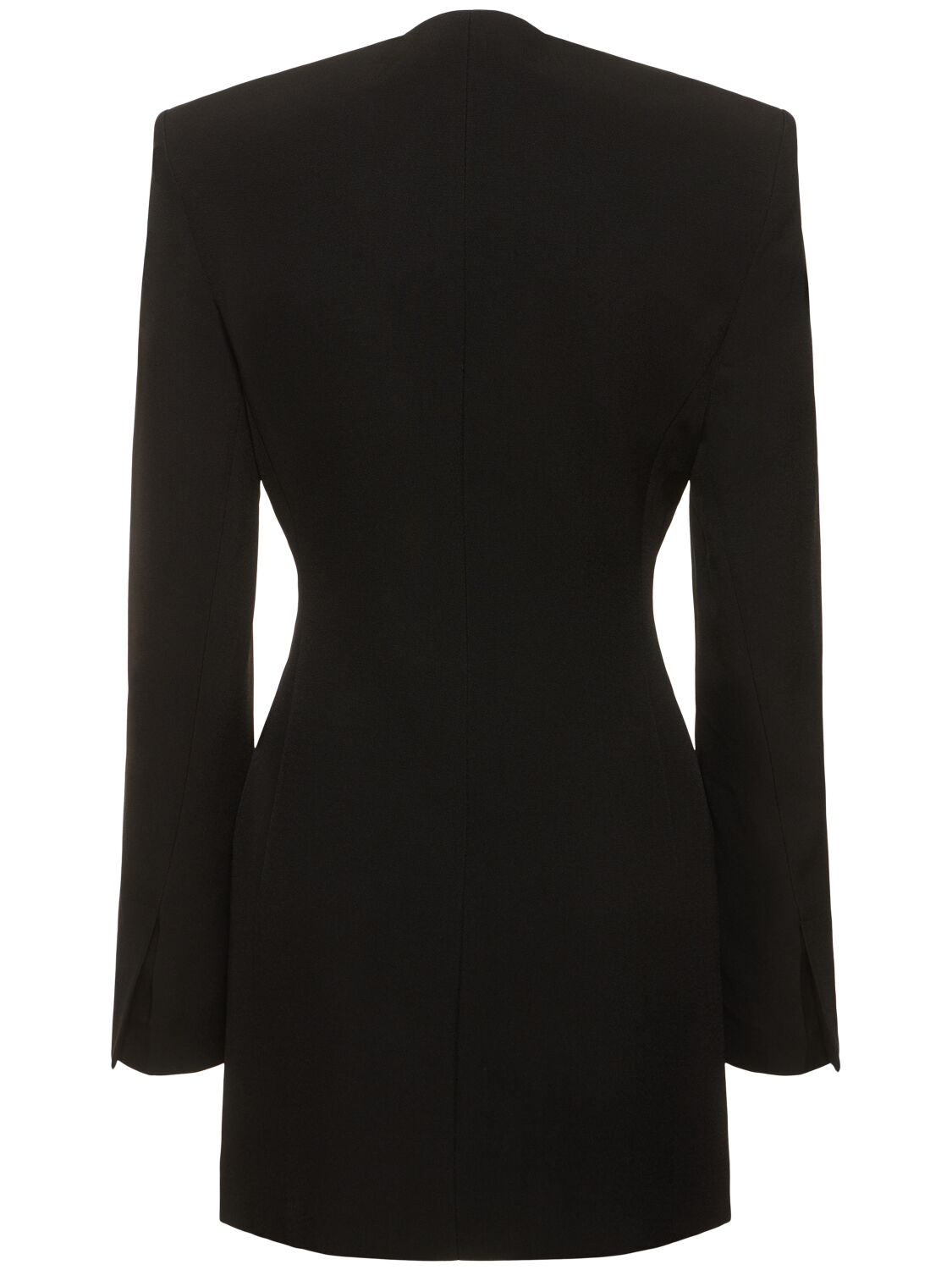 Shop Jacquemus La Robe Cubo Crepe Mini Dress In Black