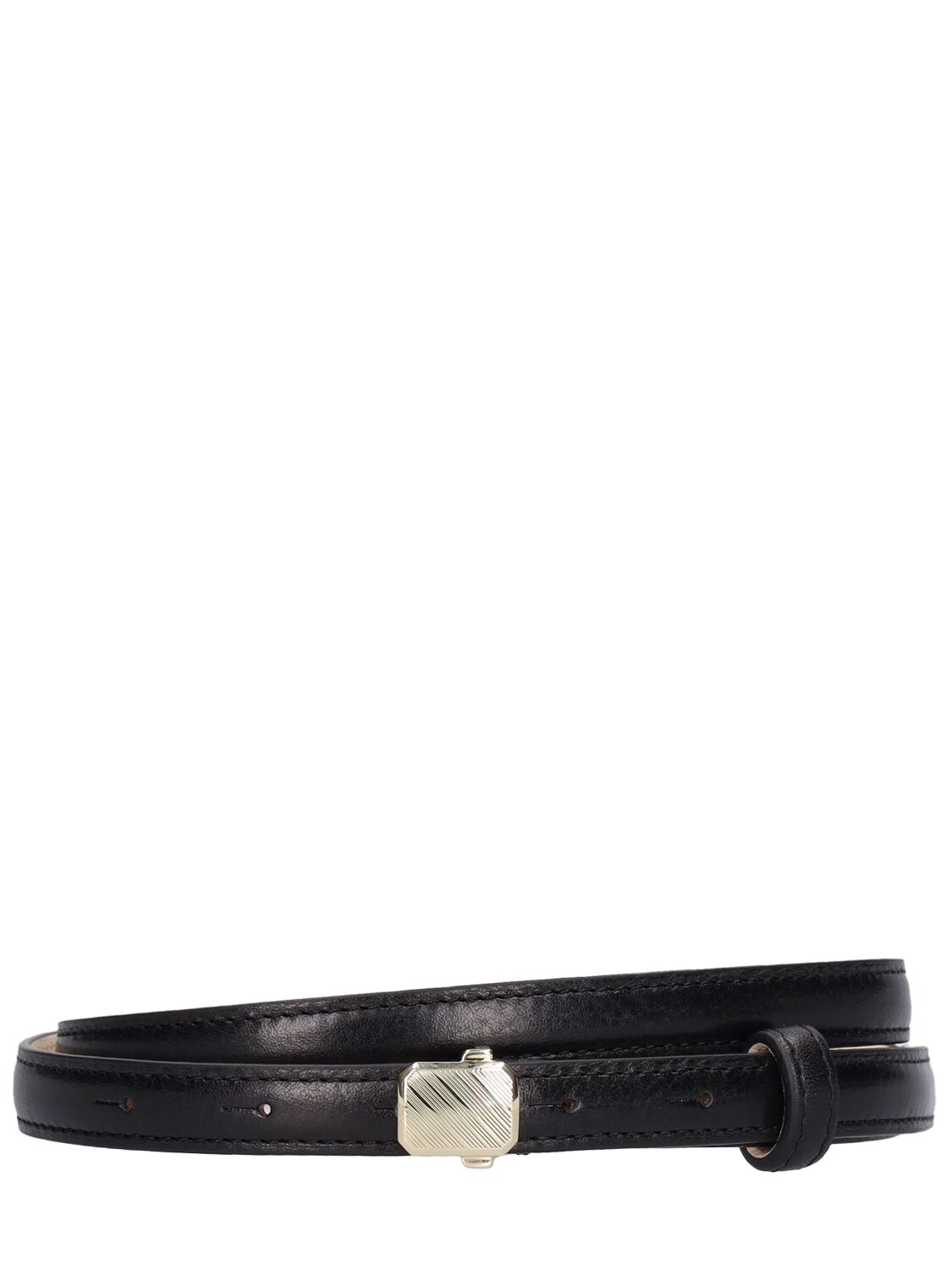 Lemaire 15mm Military Leather Belt In 블랙