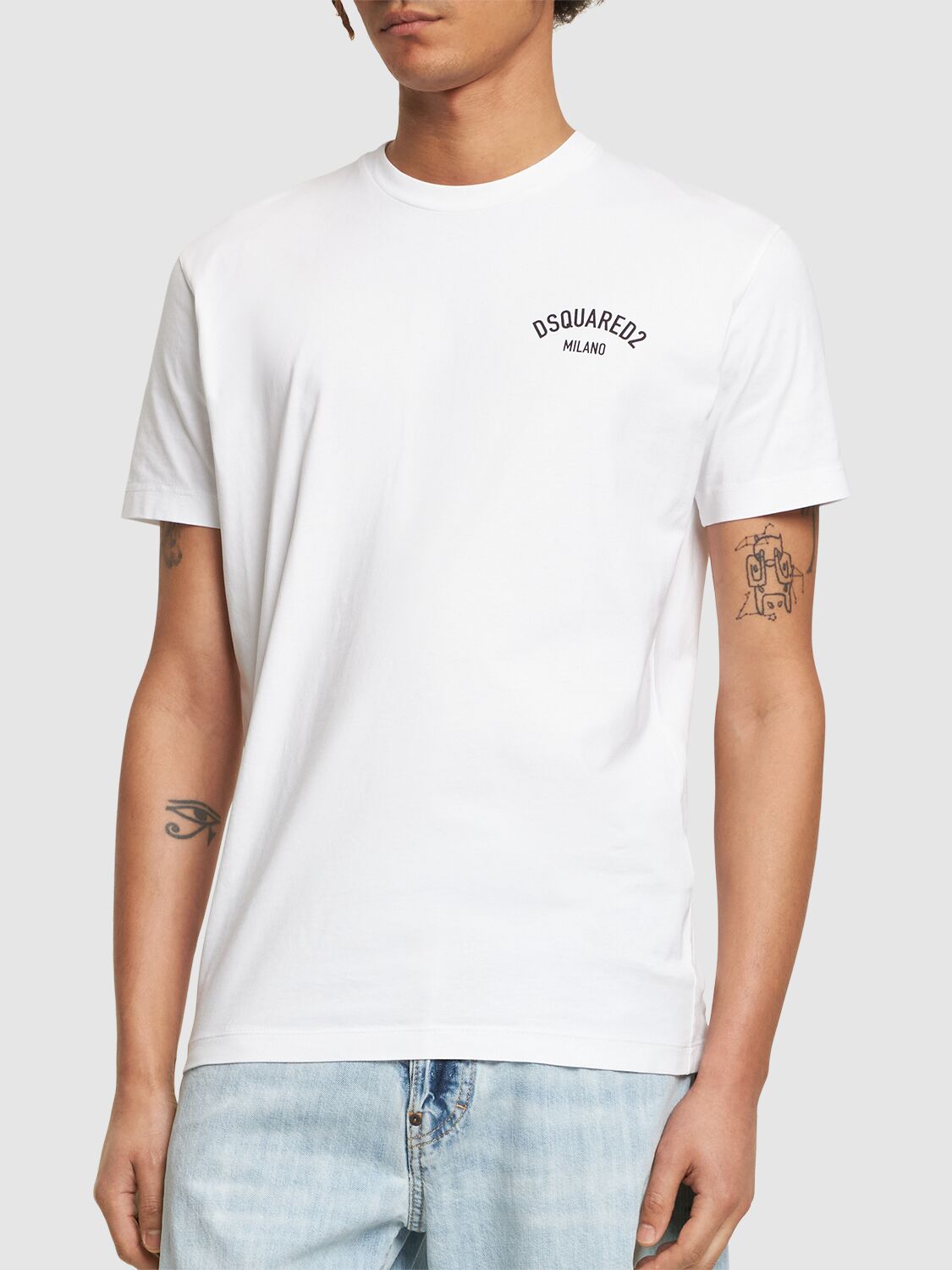 Shop Dsquared2 Milano Logo Printed T-shirt In White
