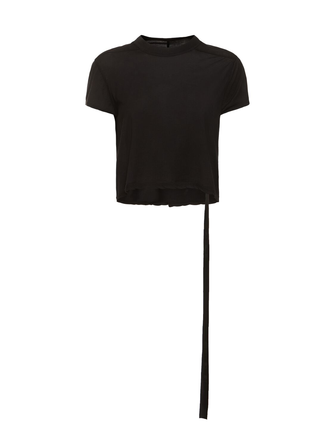 Rick Owens Drkshdw Short Sleeve Cropped Jersey T-shirt In Black