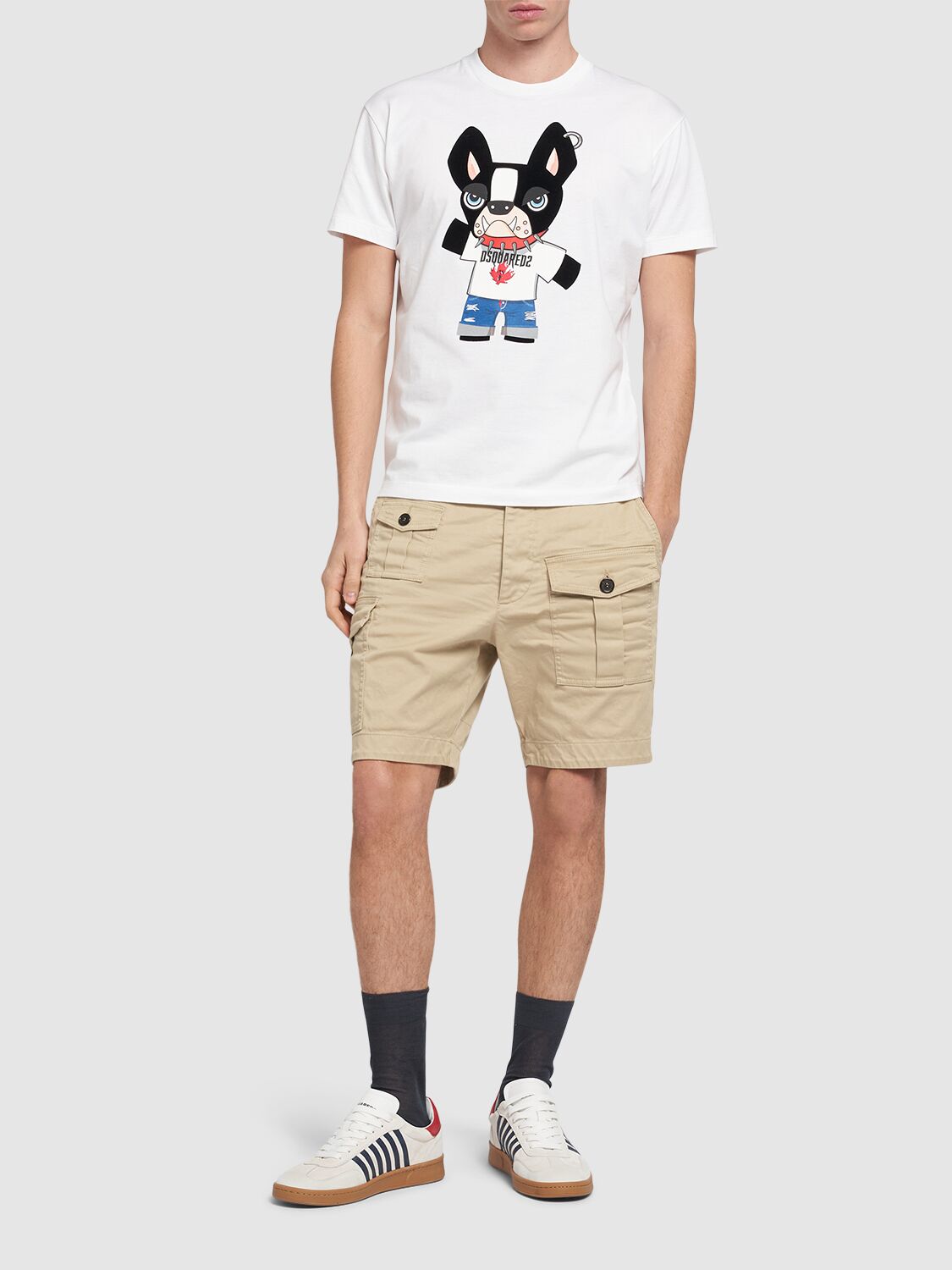 Shop Dsquared2 Cool Fit Dog Print T-shirt In White