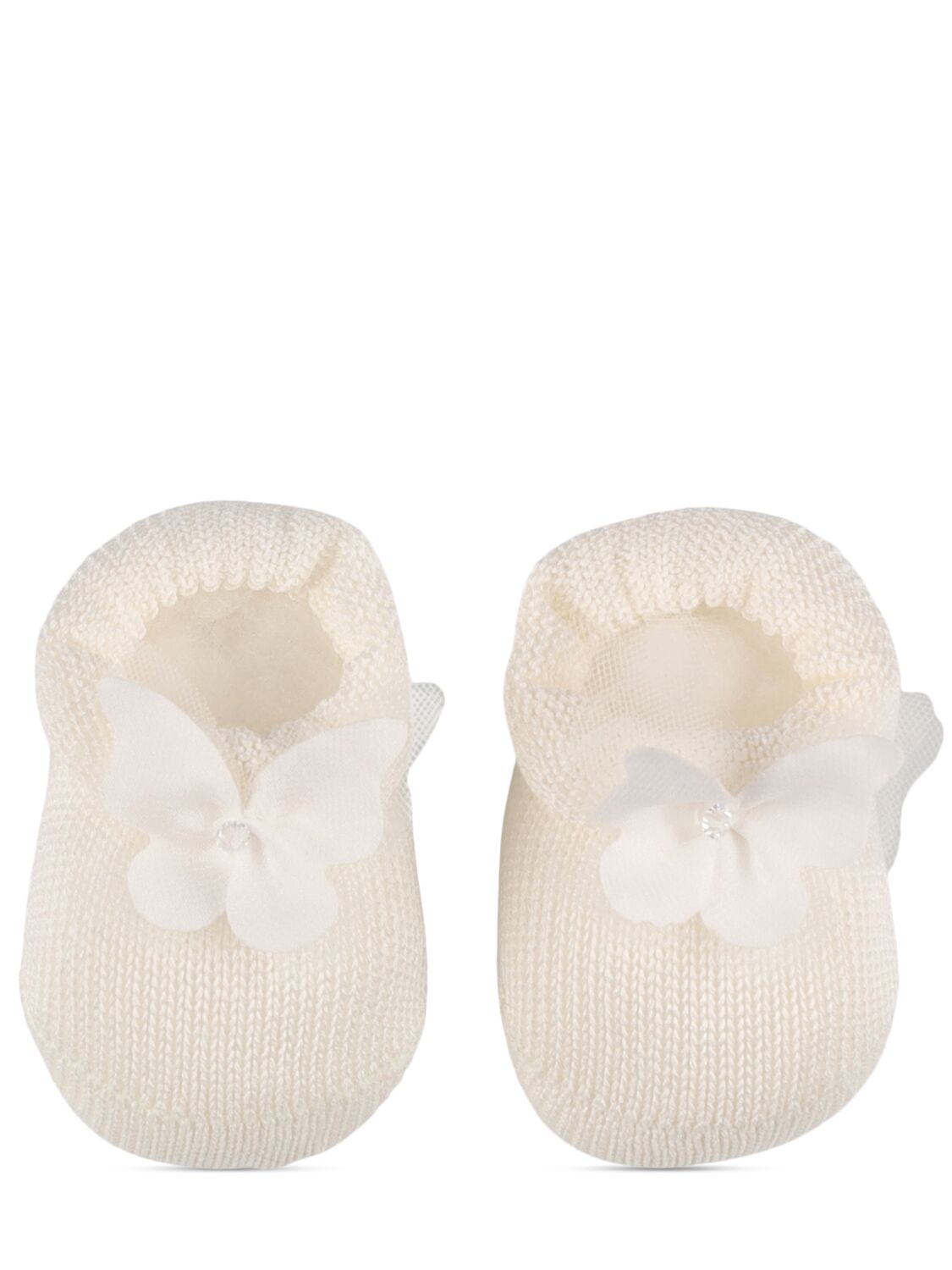 Shop Story Loris Jersey Bodysuit & Booties W/ Butterfly In White