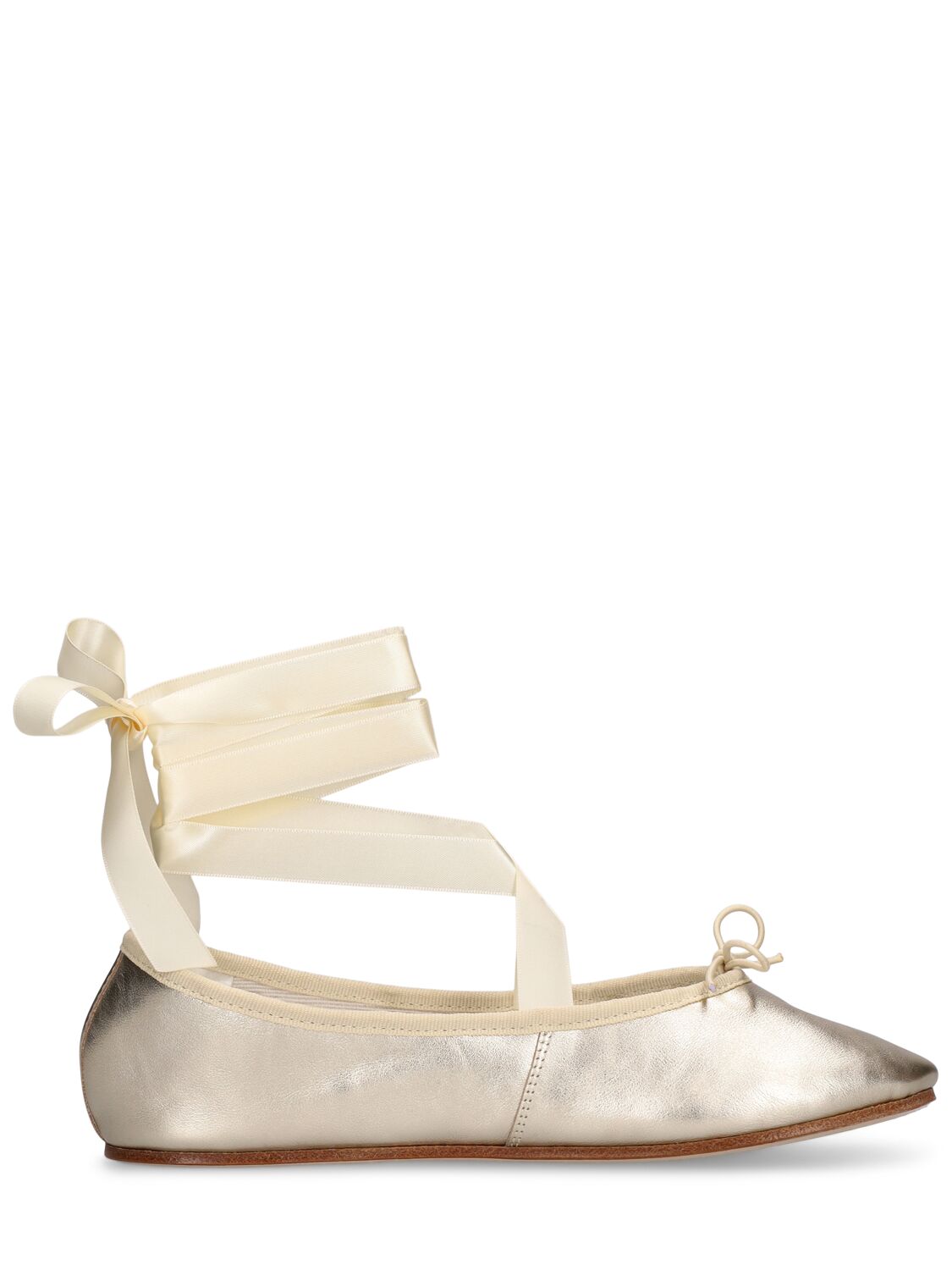 Repetto 10mm Sophia Laminated Leather Ballerinas In Gold
