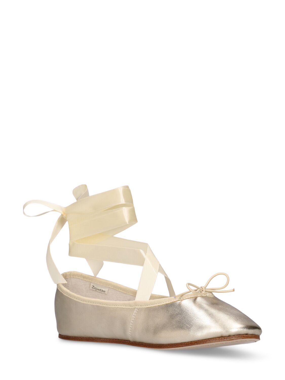 Shop Repetto 10mm Sophia Laminated Leather Ballerinas In Gold