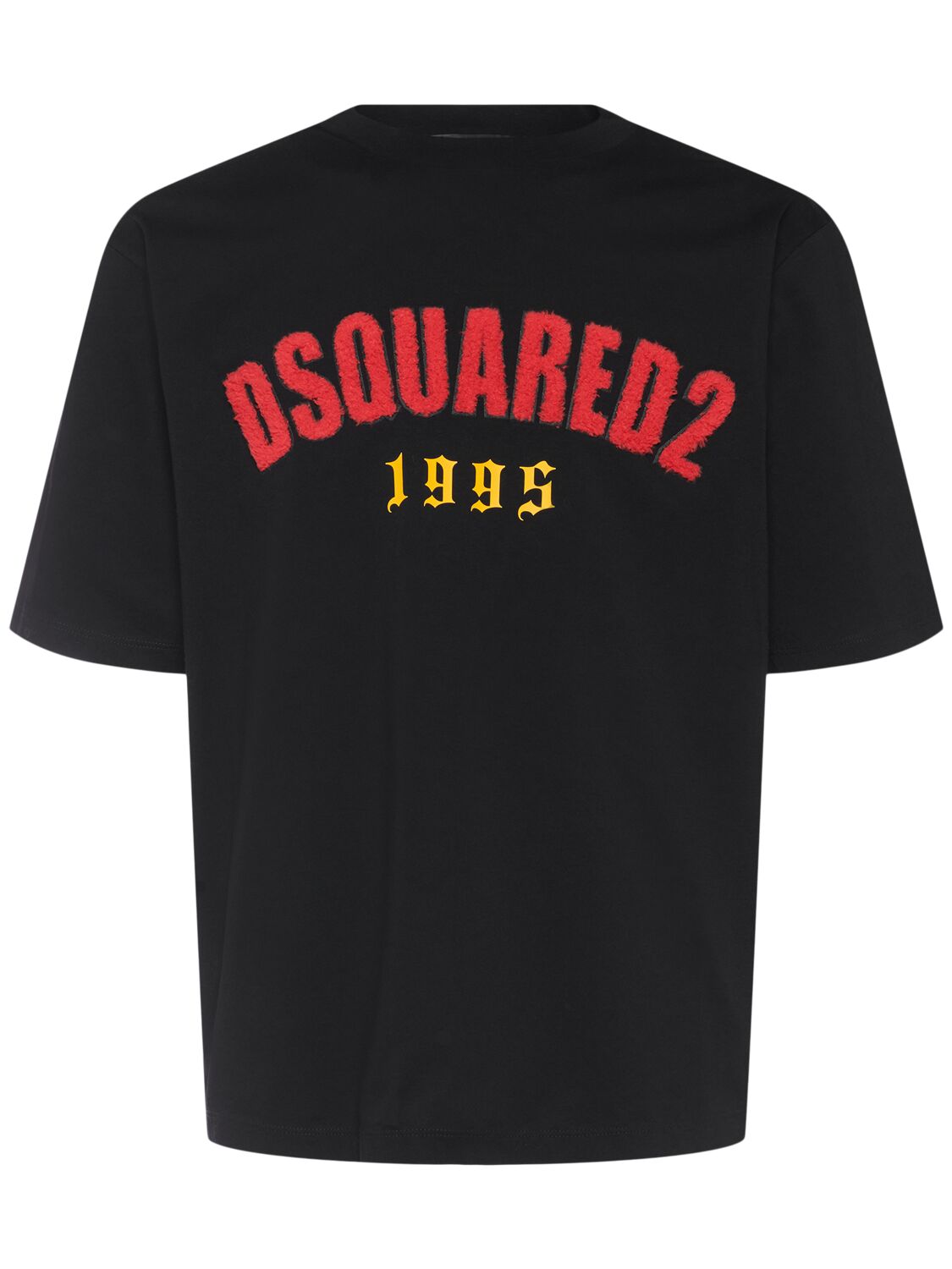 Dsquared2 Cotton Logo T-shirt In Black