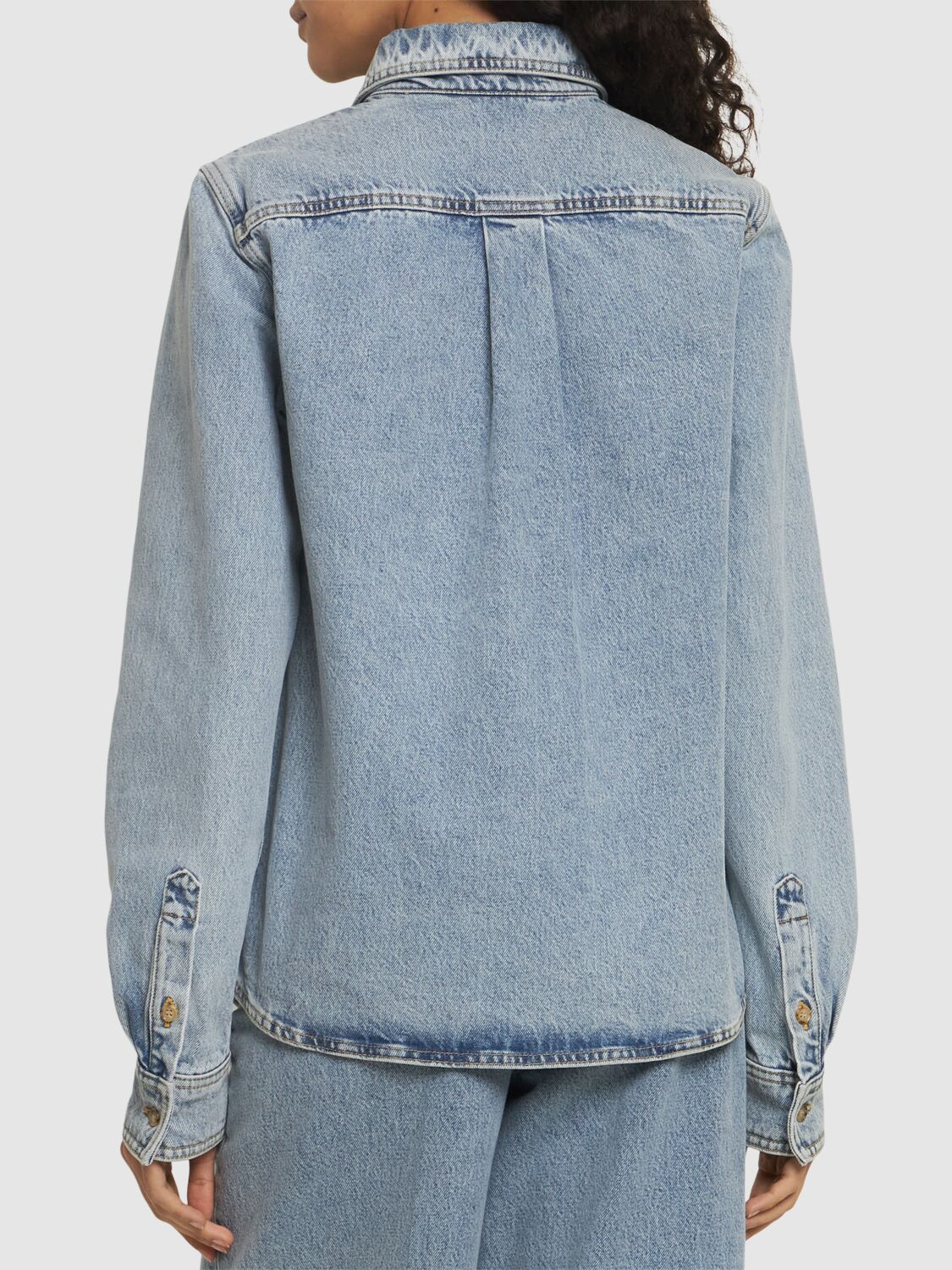 Shop Totême Organic Cotton Denim Shirt In Blue