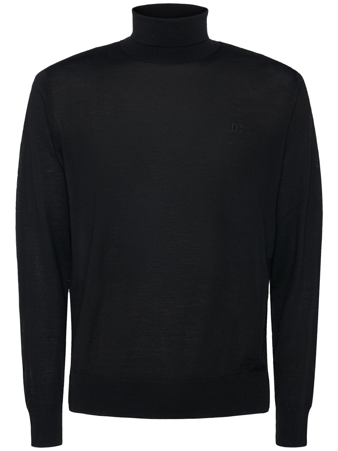 Dsquared2 Knit Wool Turtleneck In Black