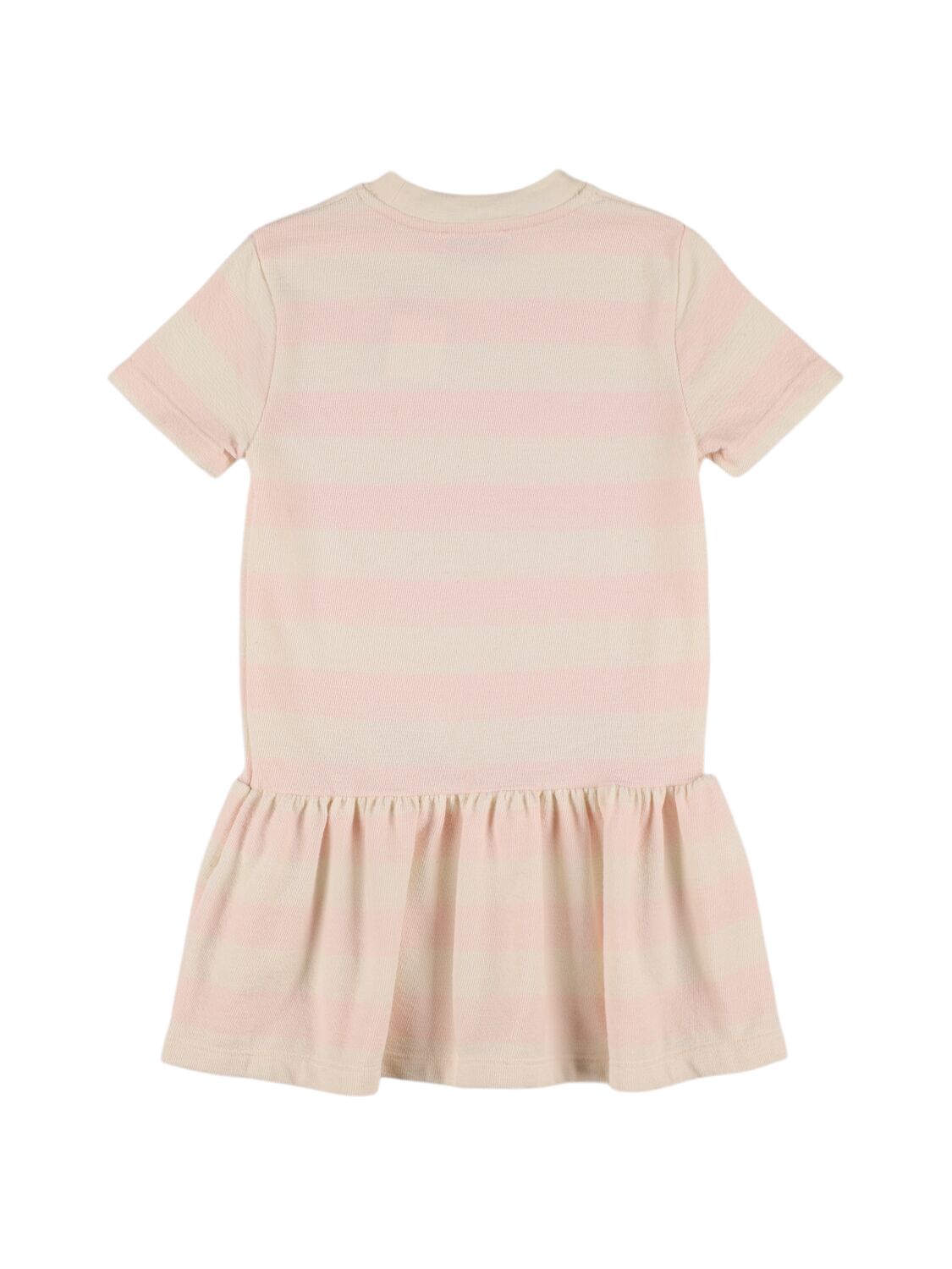 Shop Bonpoint Embroidered Cotton Jersey Dress In Pink