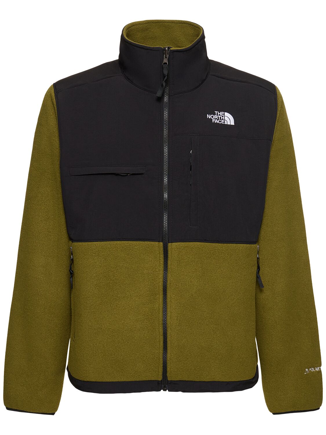The North Face Denali High Neck Jacket In Forest Olive