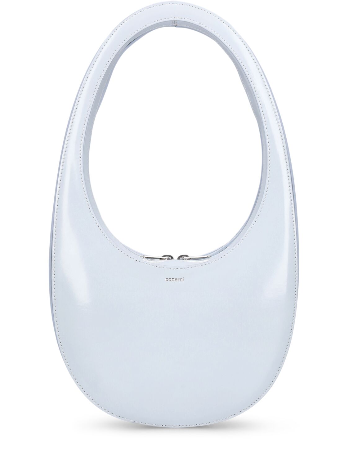 Image of Swipe Gloss Leather Shoulder Bag