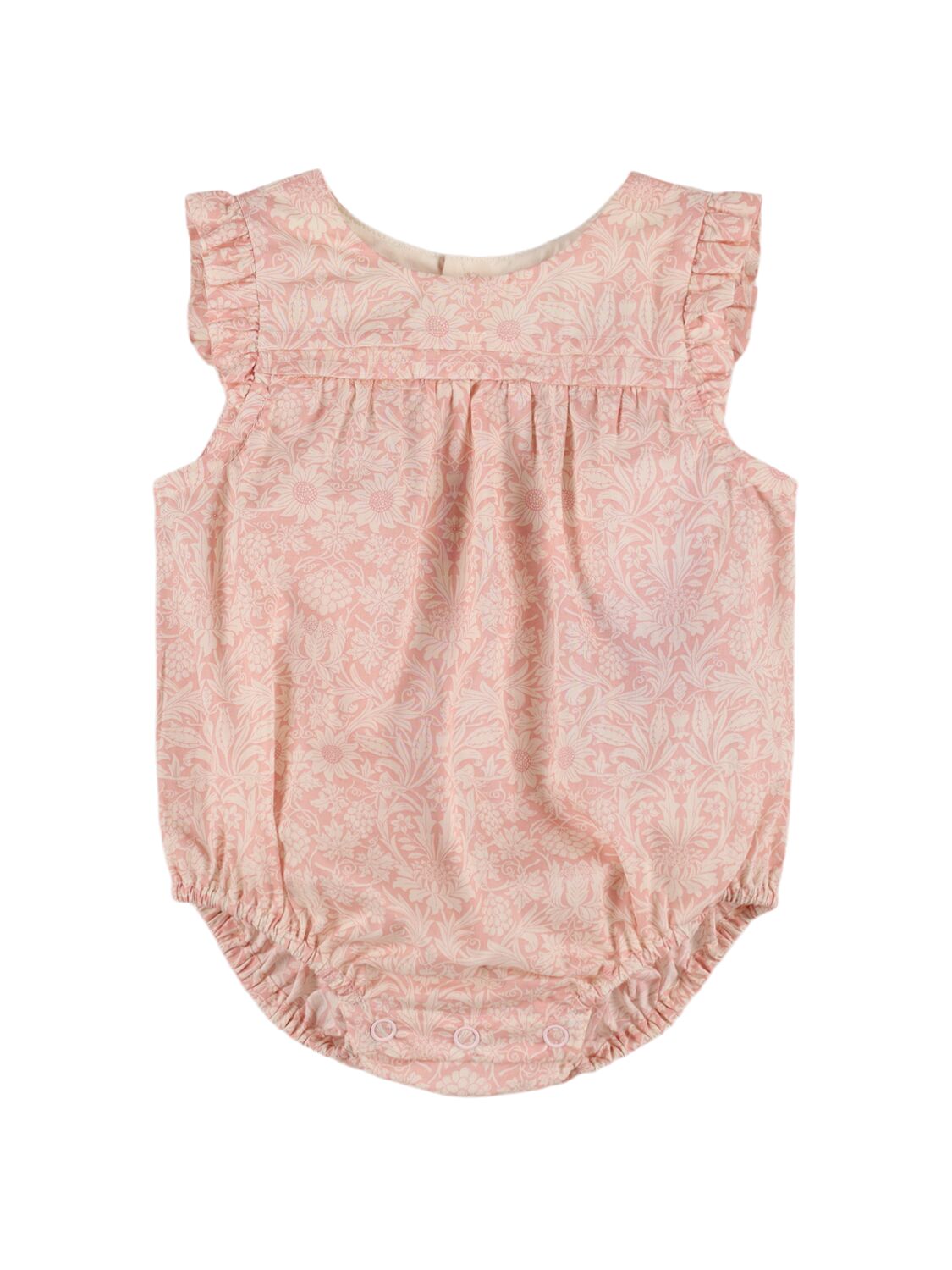 Bonpoint Babies' Cotton Poplin Bodysuit In Pink