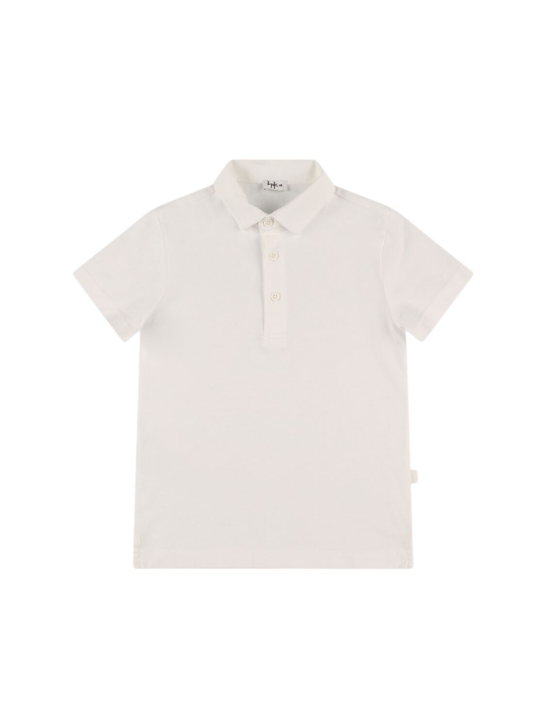 Il Gufo Kids' Cotton Piquet Polo T-shirt In White