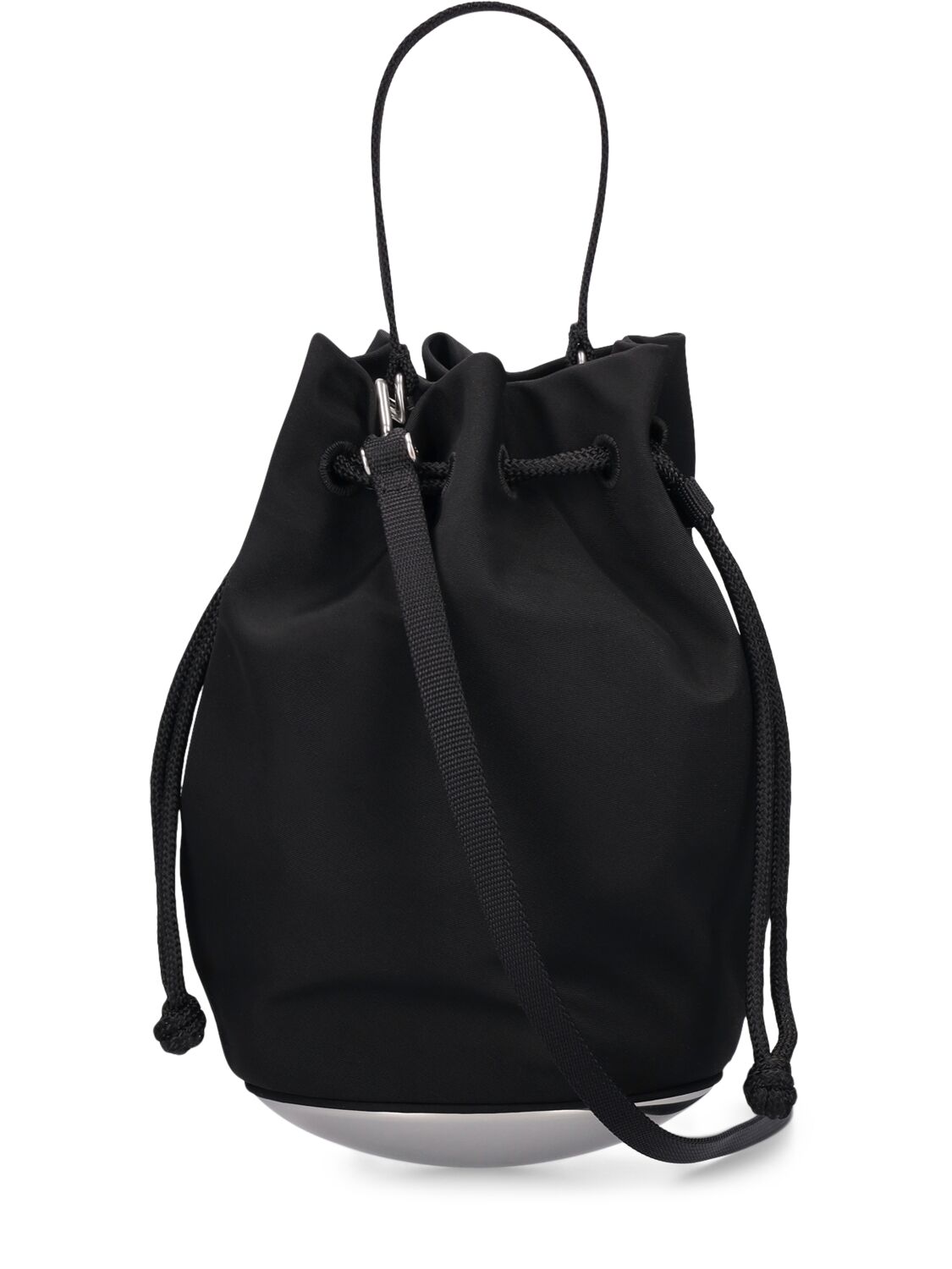 Shop Alexander Wang Mini Dome Nylon Twill Bucket Bag In 블랙