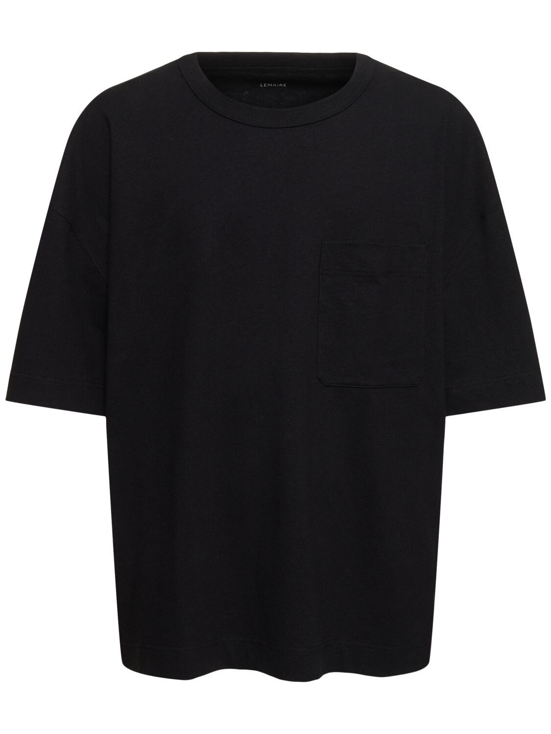 Lemaire Boxy Cotton & Linen T-shirt In Black