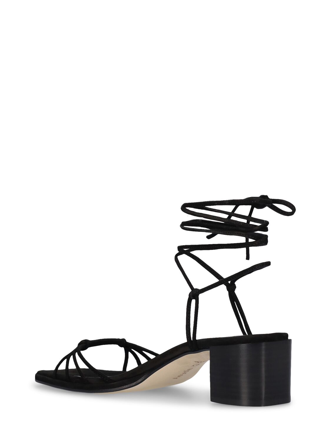 Shop Aeyde 55mm Serafina Suede Sandals In Black