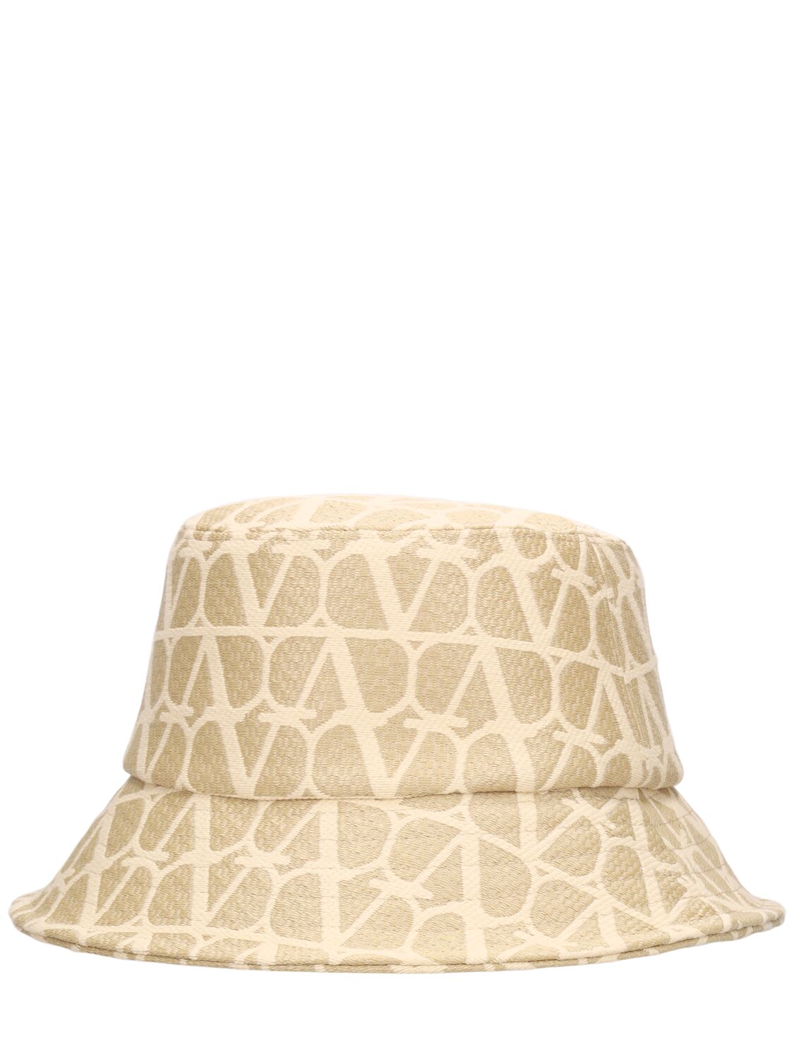 Shop Valentino Toile Iconographe Bucket Hat In Rafia,avorio