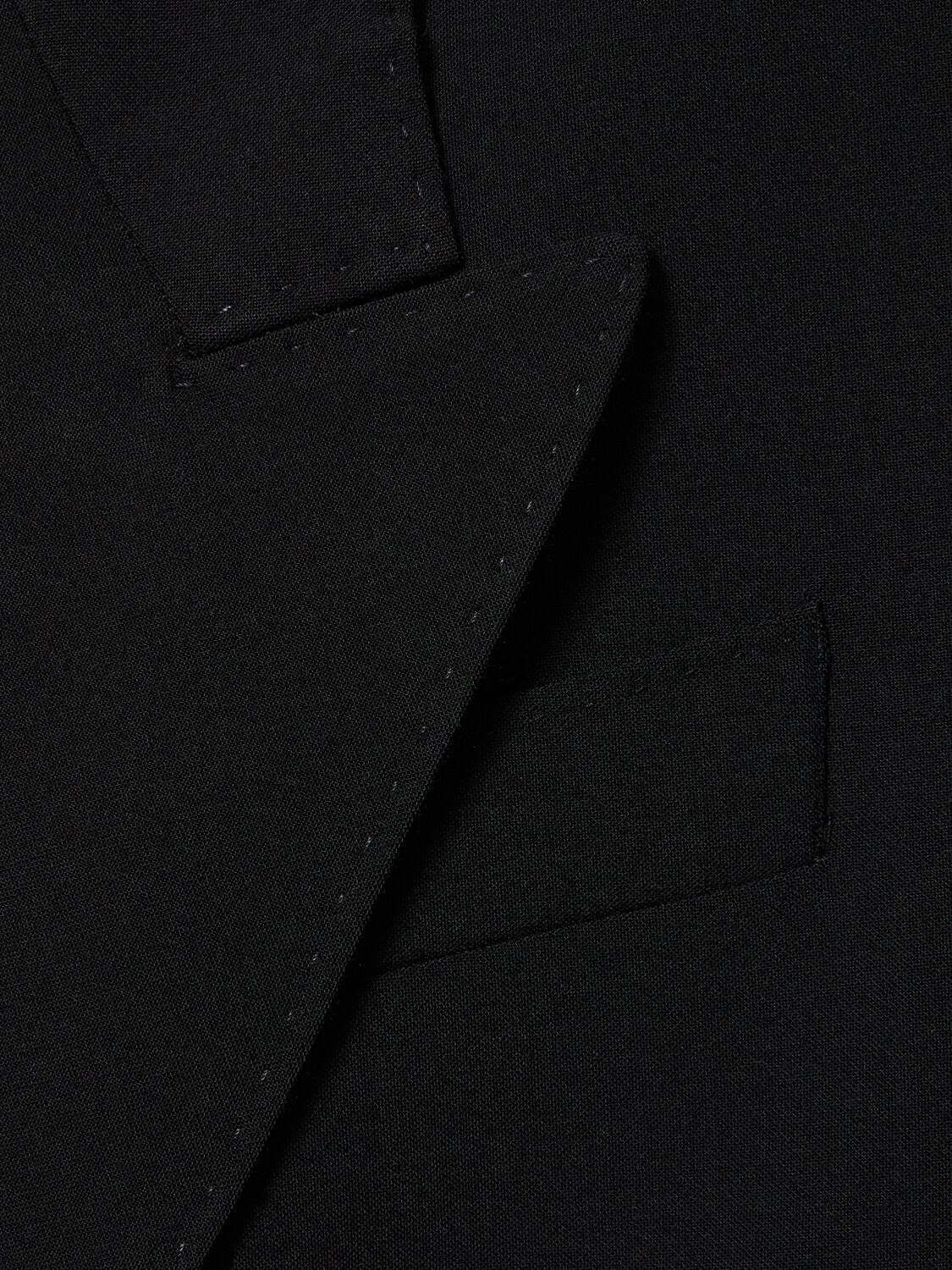 Shop Laneus Double Breast Wool Blend Jacket In Black