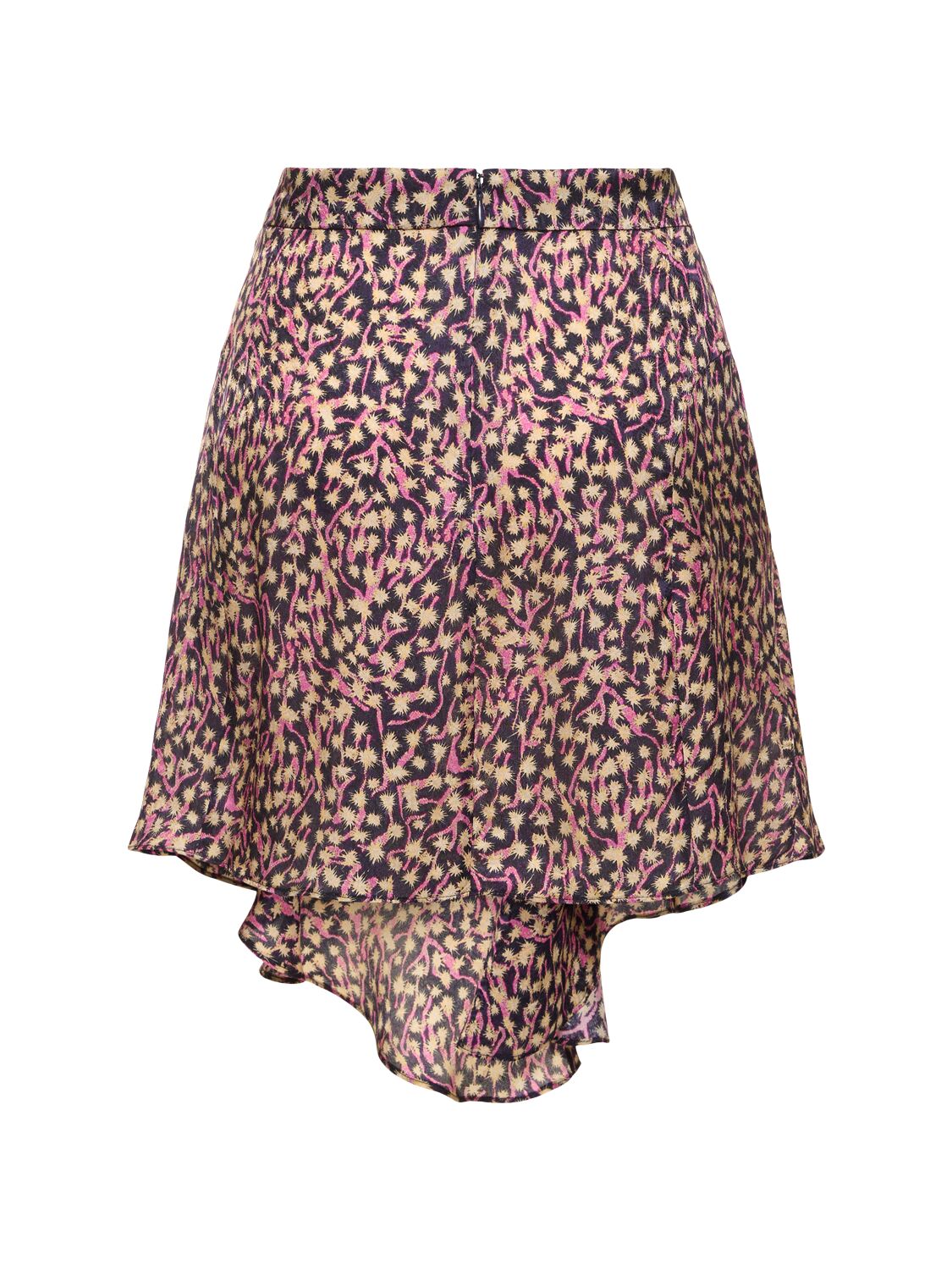 Shop Isabel Marant Selena Printed Viscose & Silk Mini Skirt In Multicolor