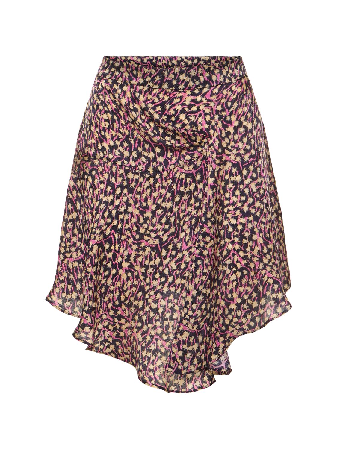 Shop Isabel Marant Selena Printed Viscose & Silk Mini Skirt In Multicolor