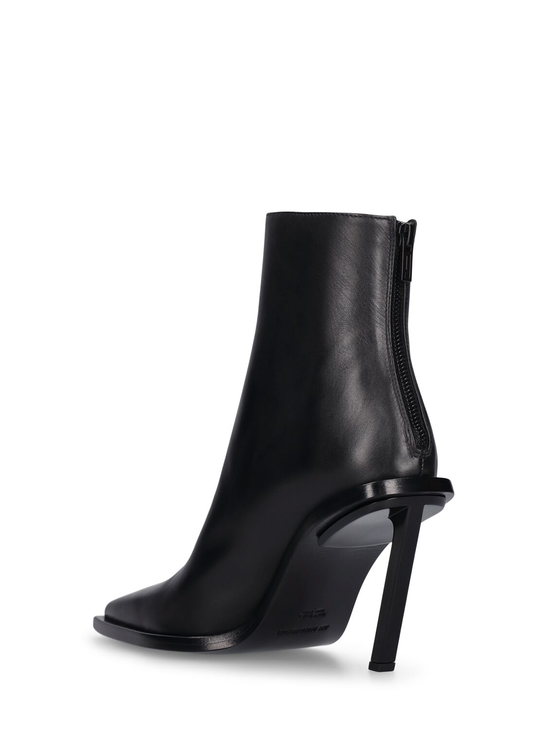 Shop Ann Demeulemeester 90mm Anic High Heel Leather Ankle Boots In Black