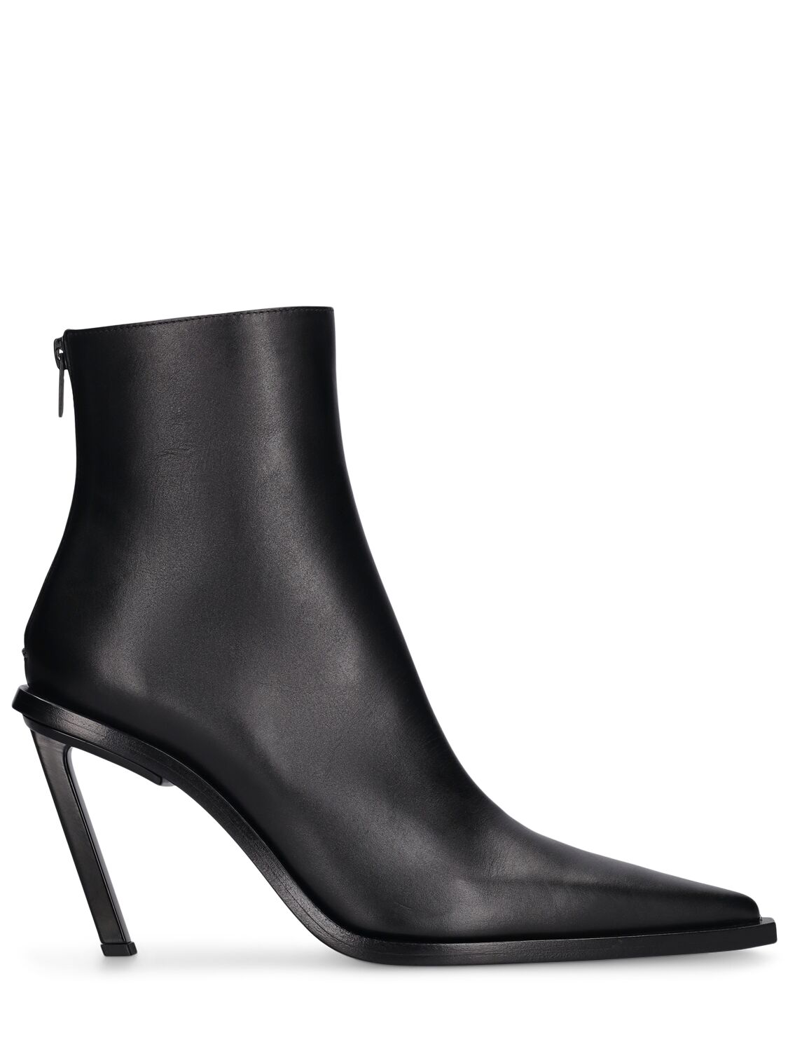 90mm Anic High Heel Leather Ankle Boots
