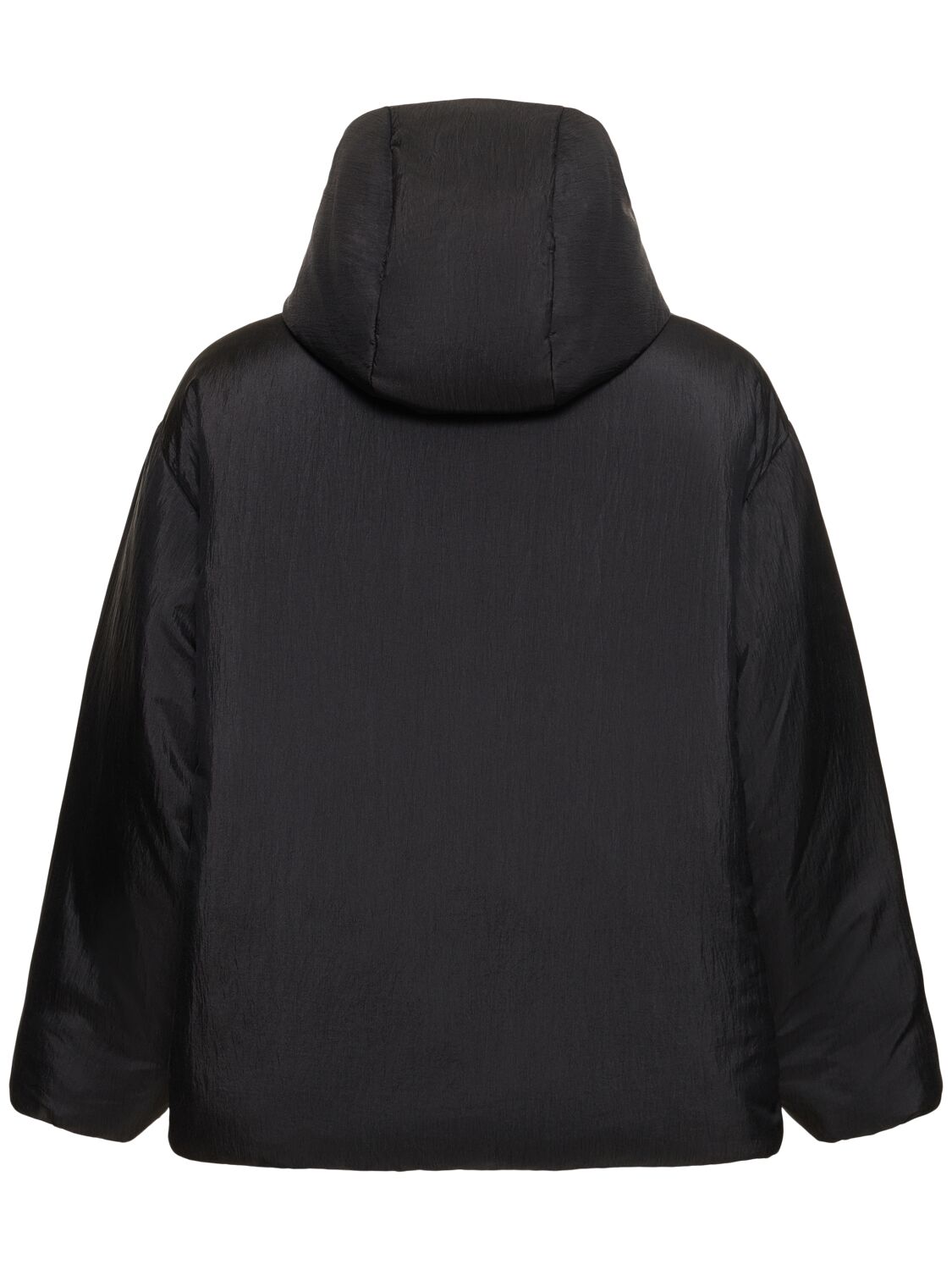 Shop Jil Sander Hooded Tech Down Vest In Black