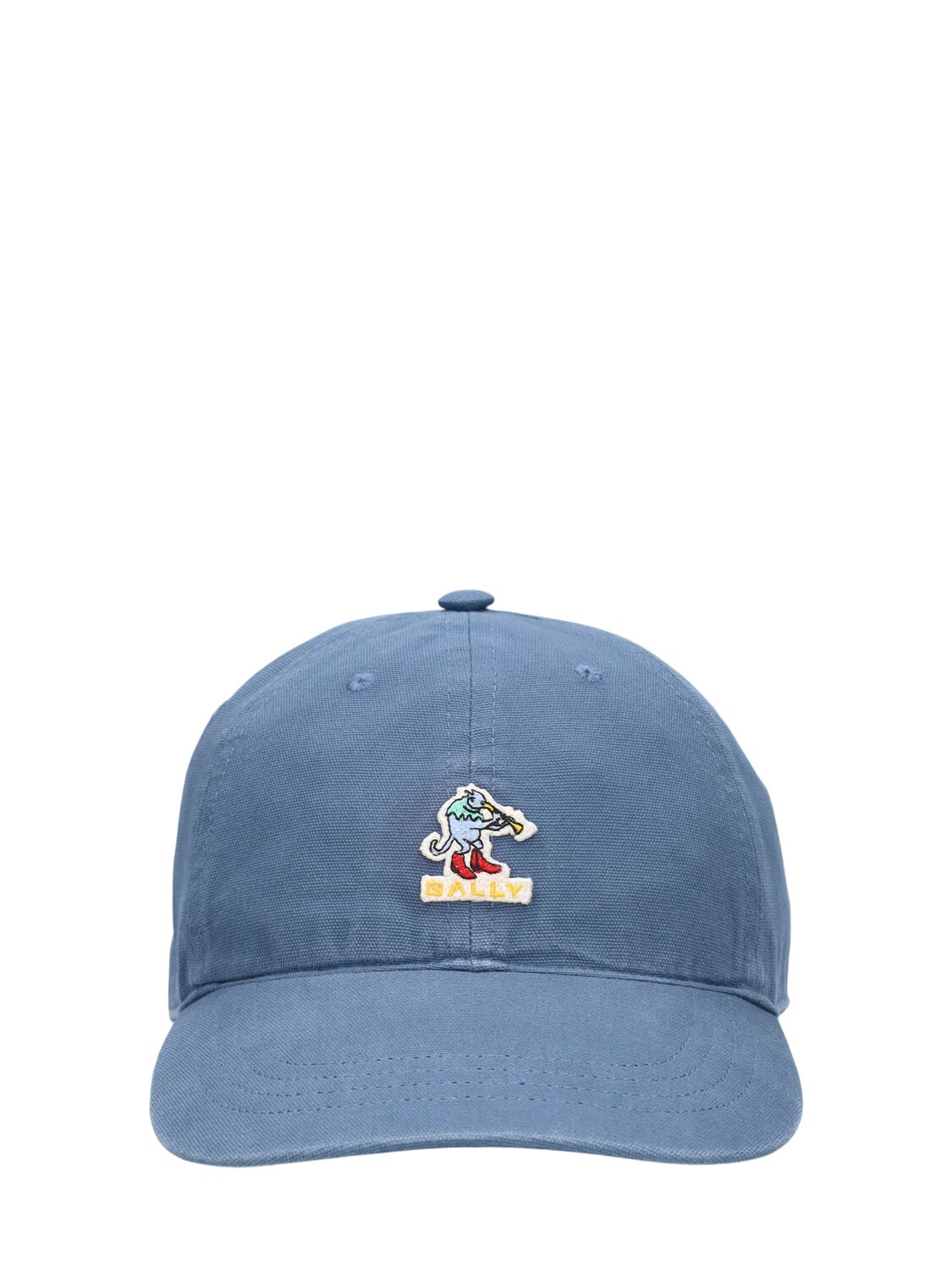 Bally Cotton Logo Baseball Hat In Blue