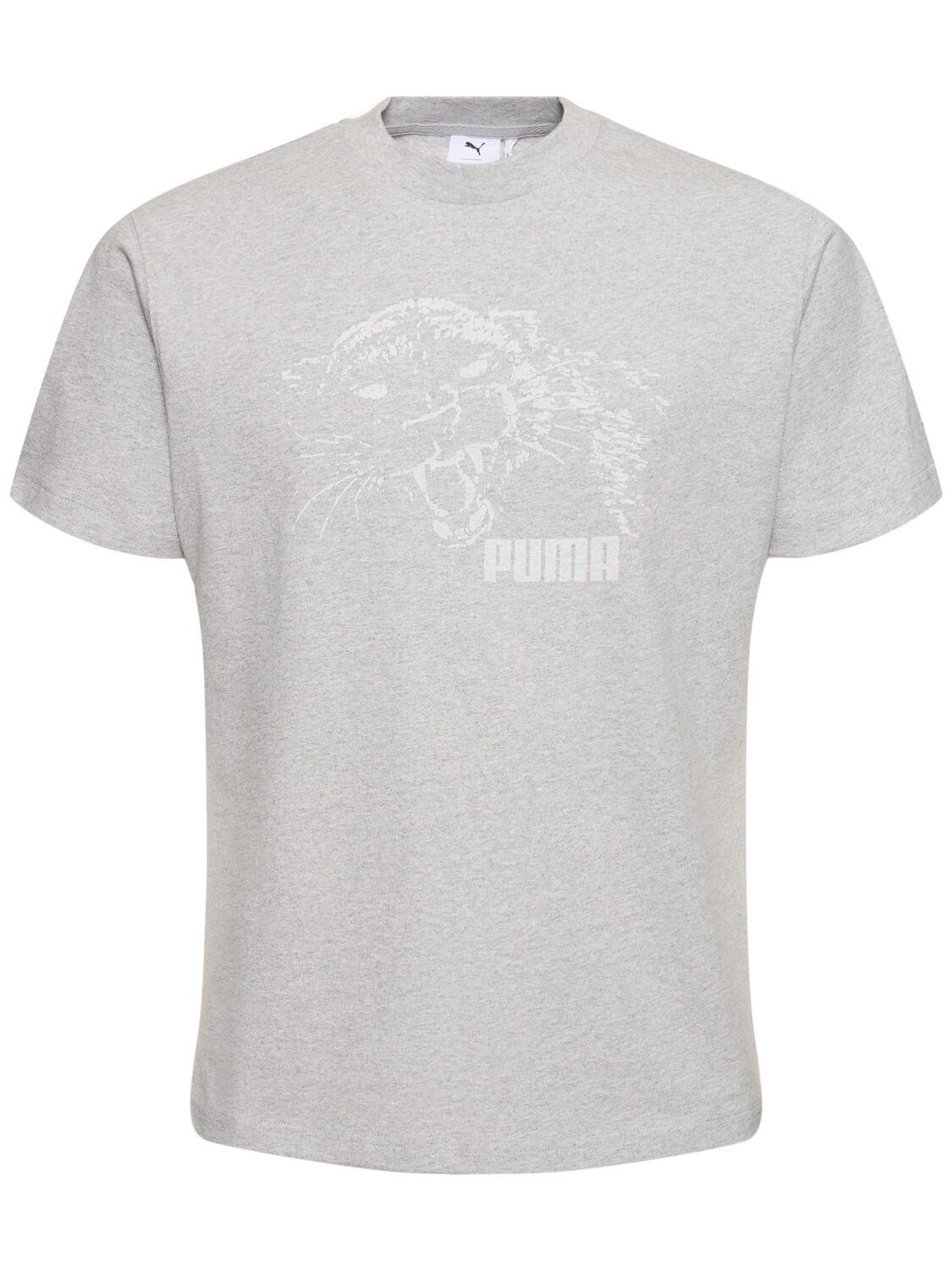 Puma Noah Printed Cotton T-shirt In Grey