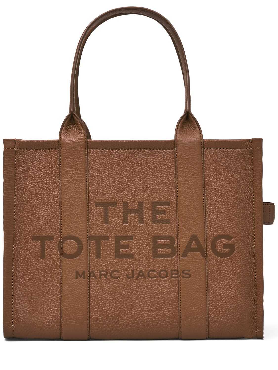 Shop Marc Jacobs The Large Tote Leather Bag In Argan Oil