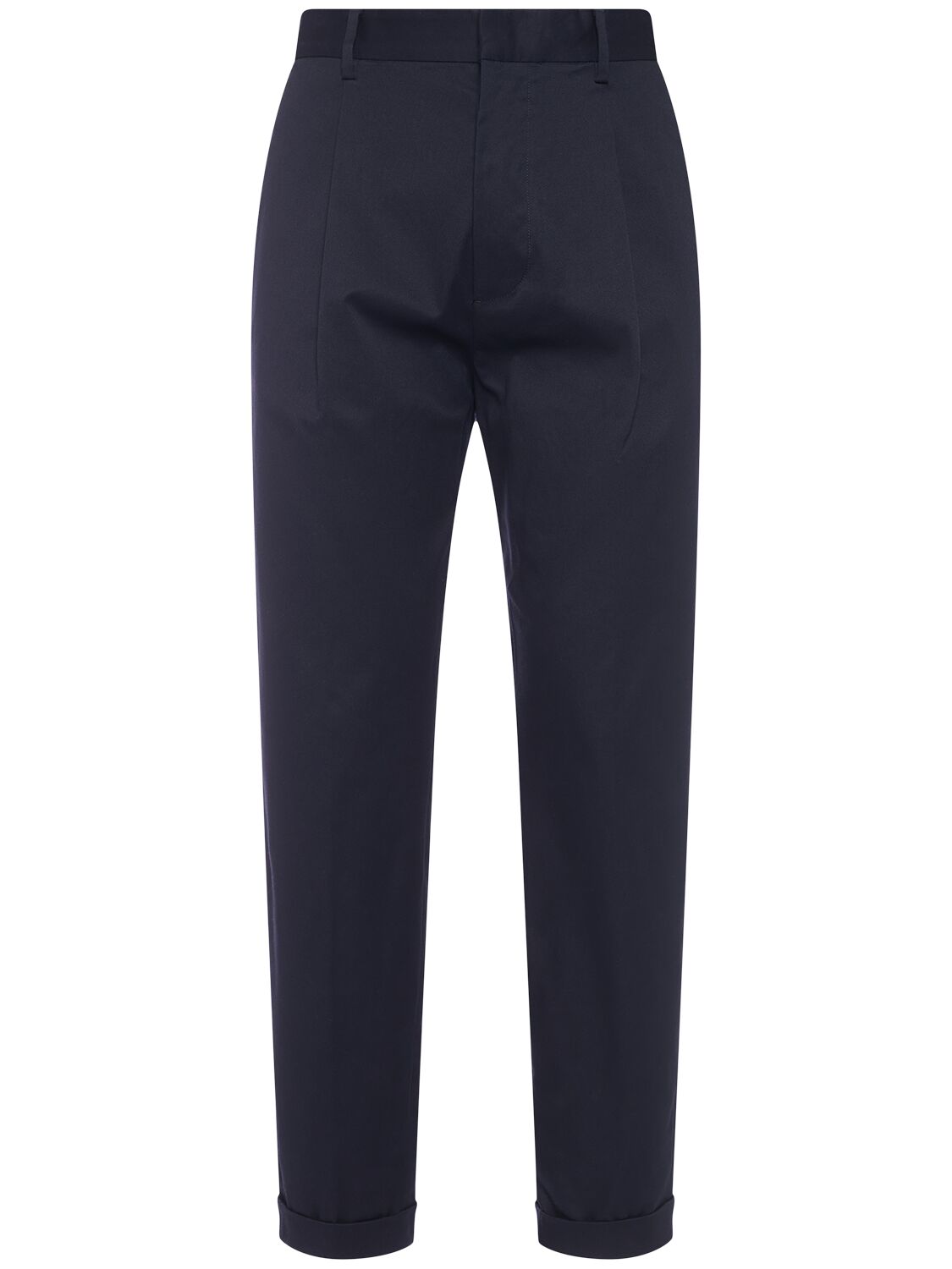Dsquared2 Cotton One Pleats Pants In Blue