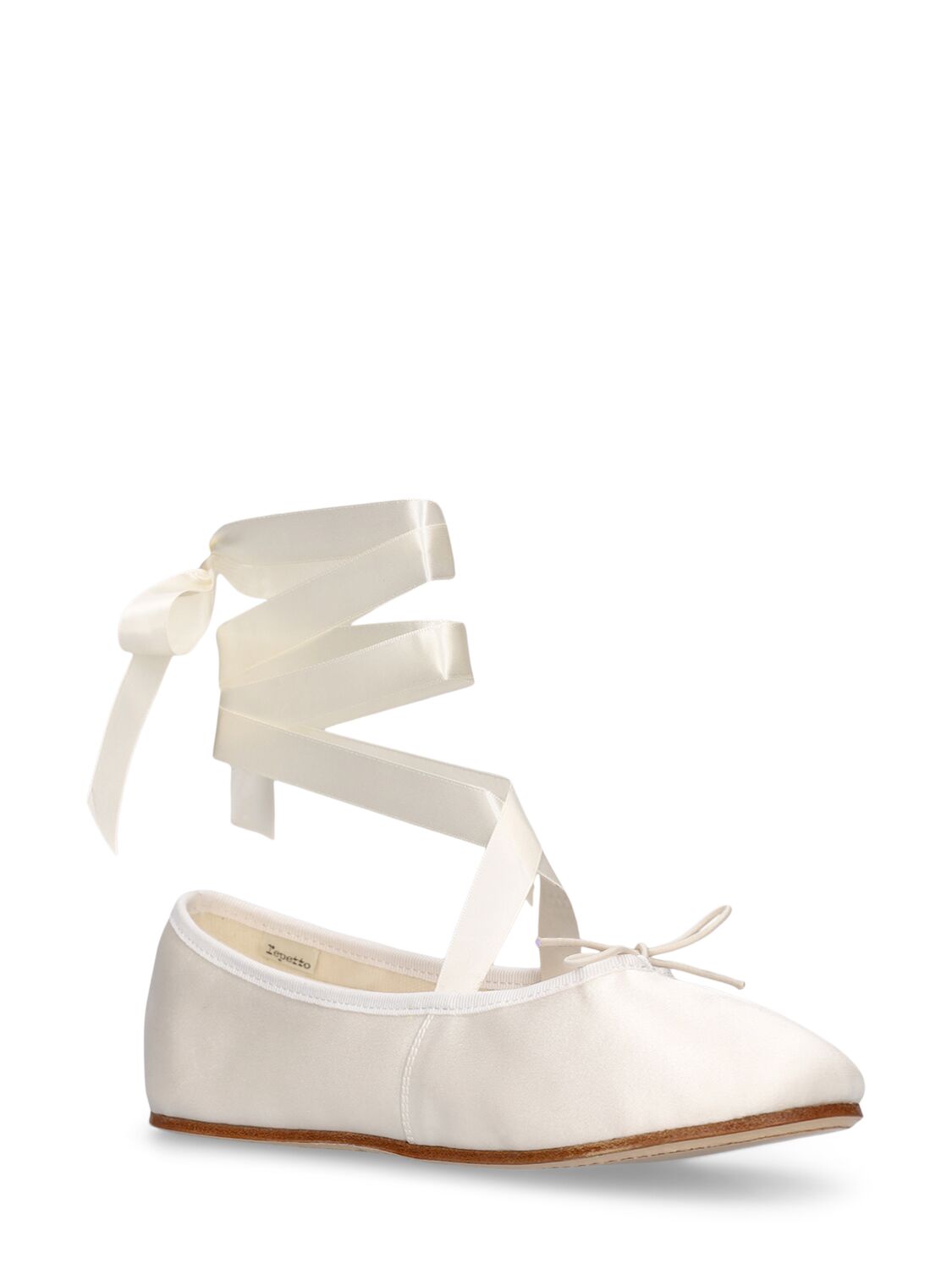 Shop Repetto 10mm Sophia Satin Ballerinas In White