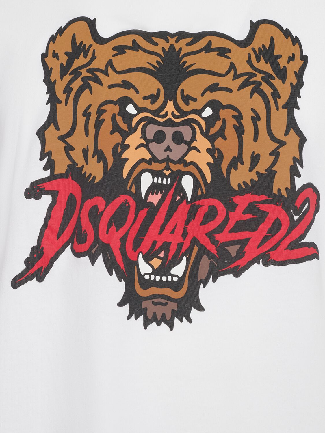 Shop Dsquared2 Regular Bear Print T-shirt In White