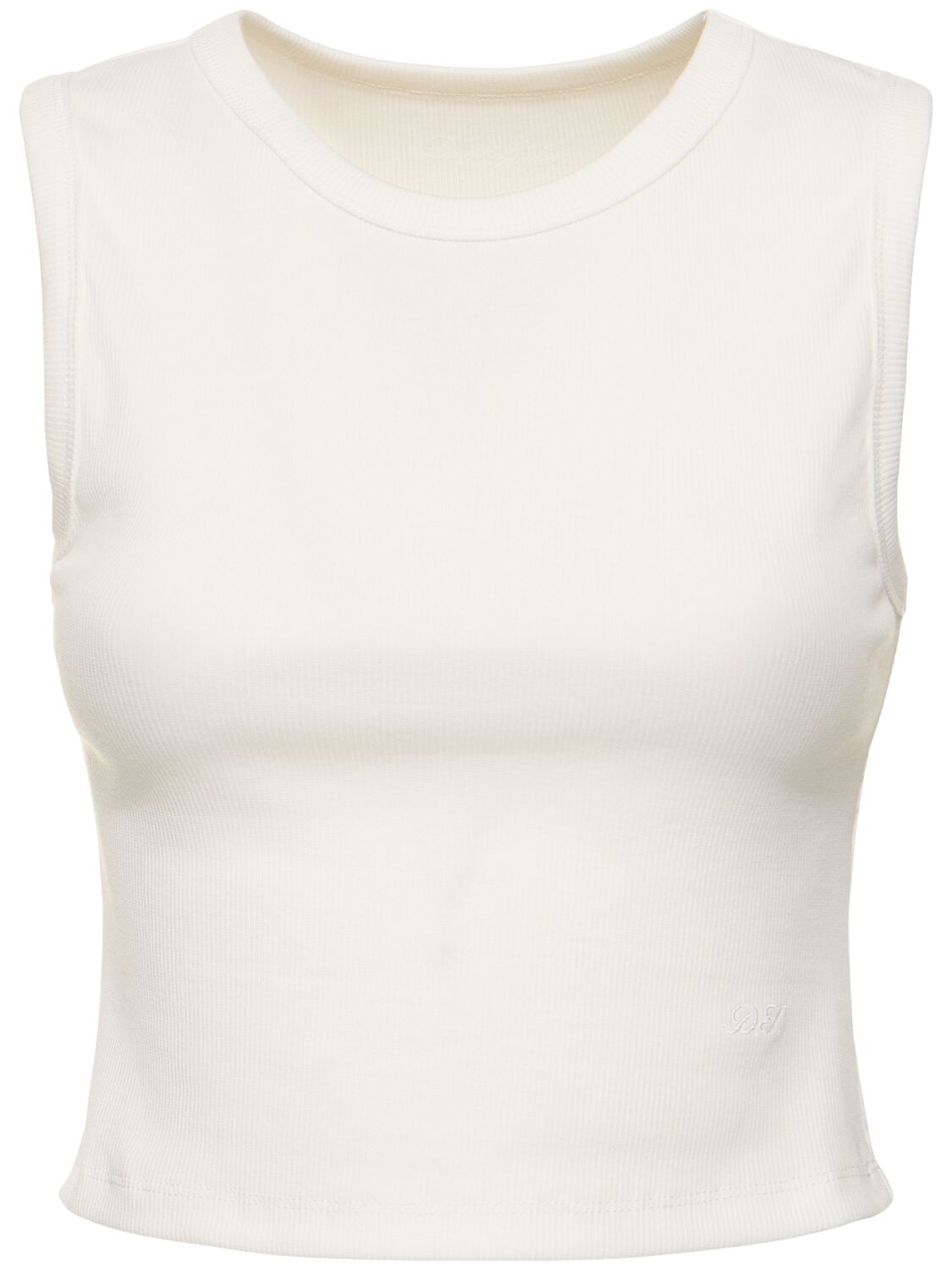 Dunst Essential Cropped Tank Top In White